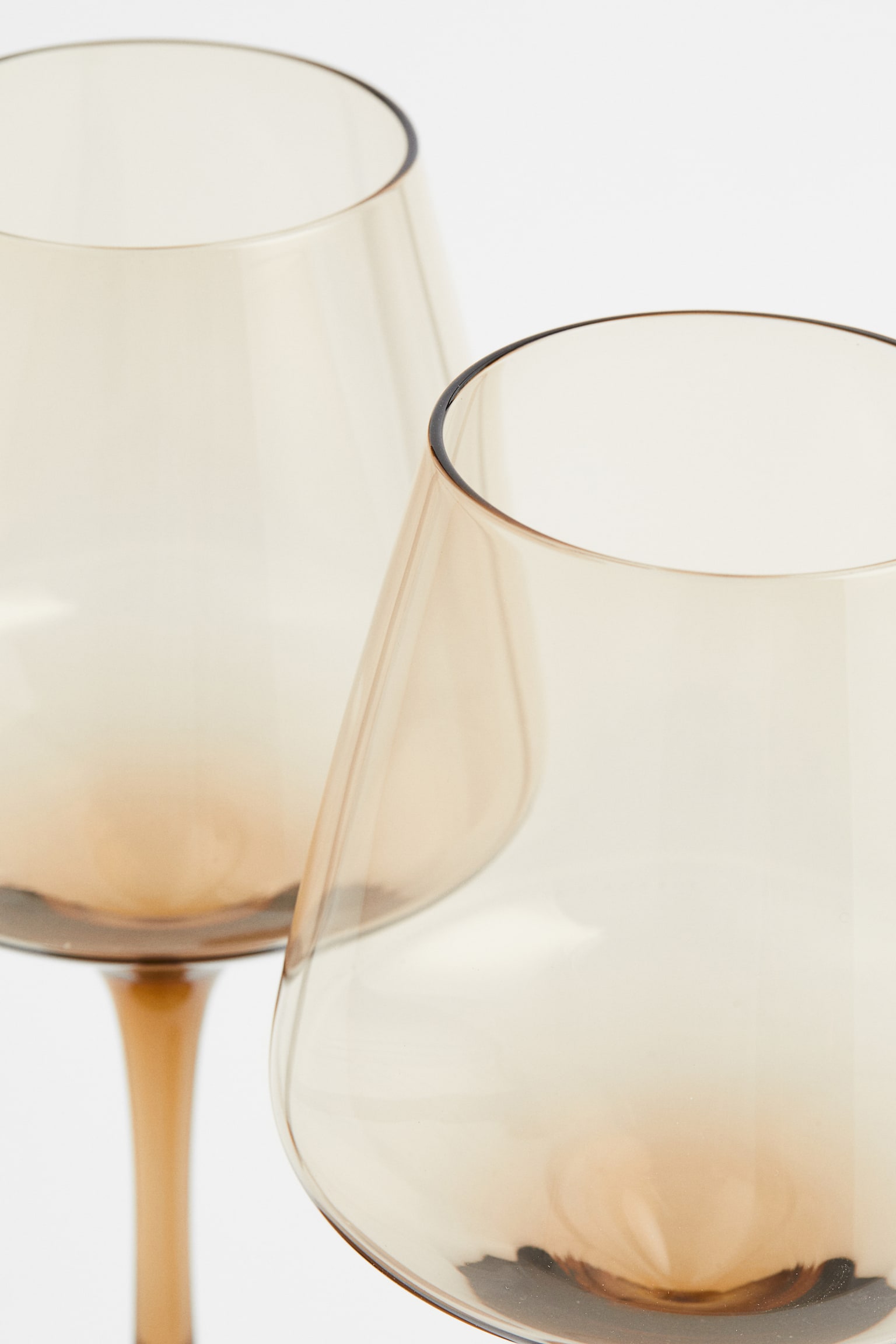 2-pack wine glasses - Beige/Dark grey/Transparent - 3