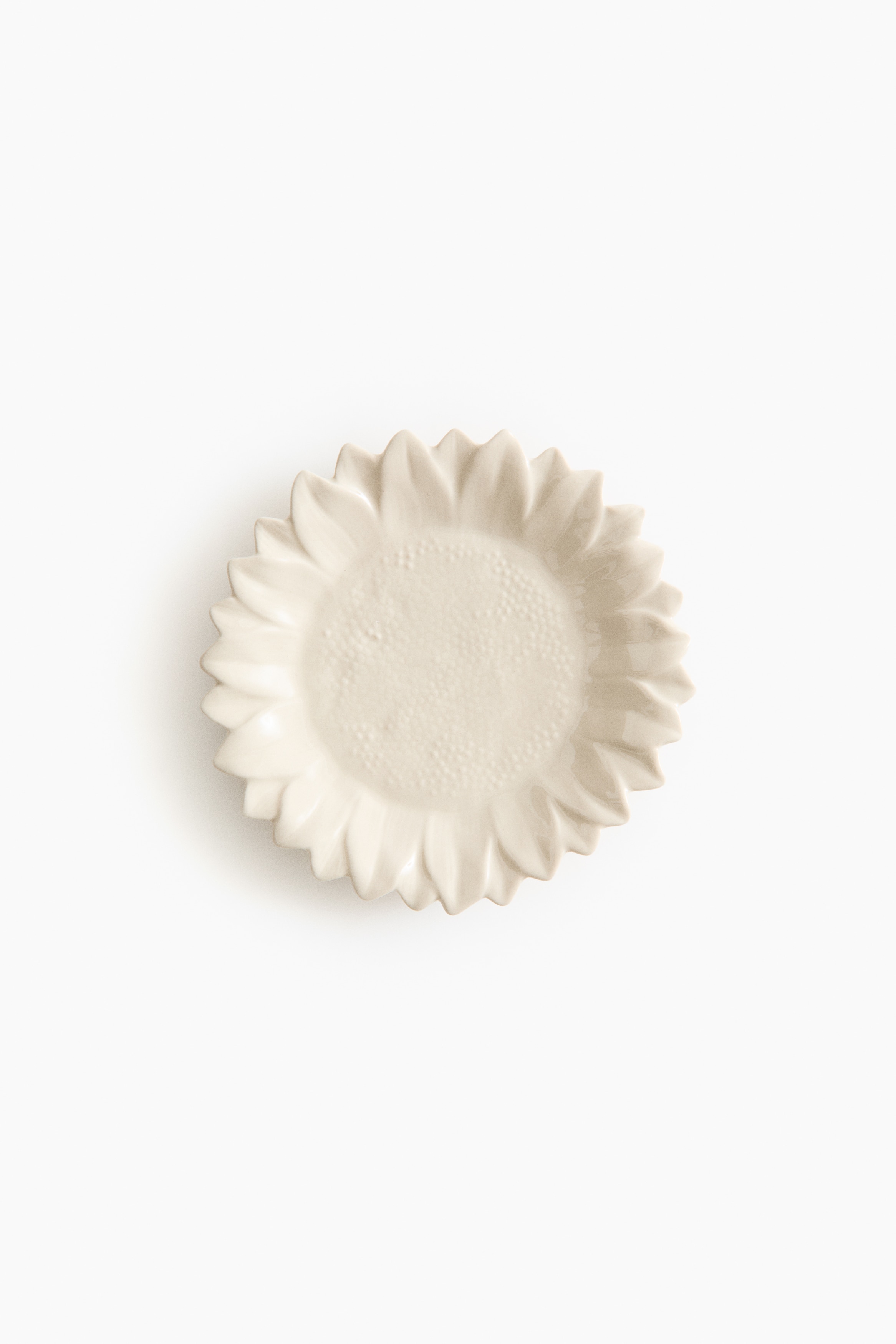 Sunflower-Shaped Medium-Sized Plate - Light beige/Yellow/Orange/Yellow
