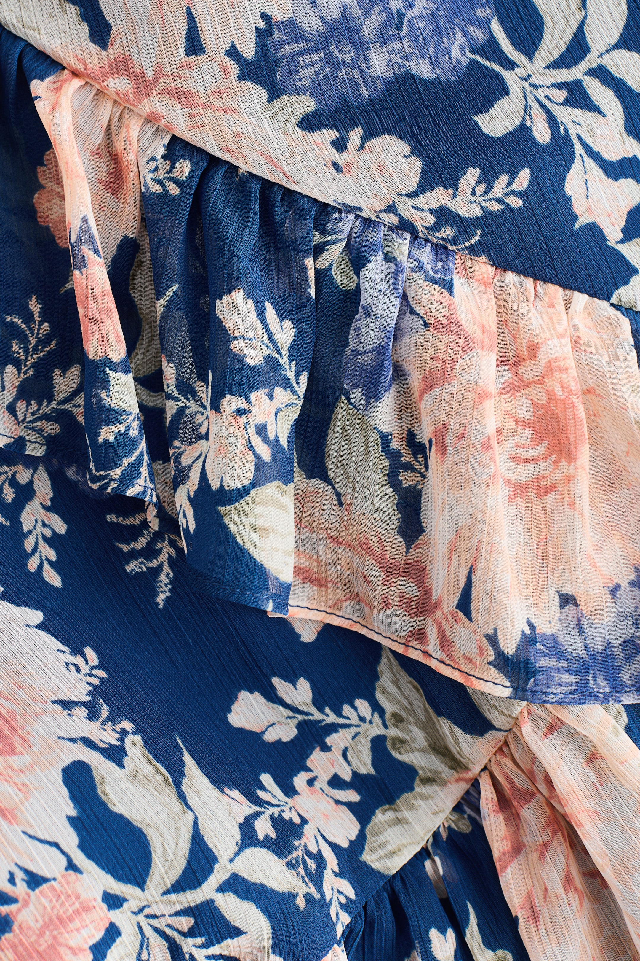 Ruffle-Trimmed Chiffon Dress