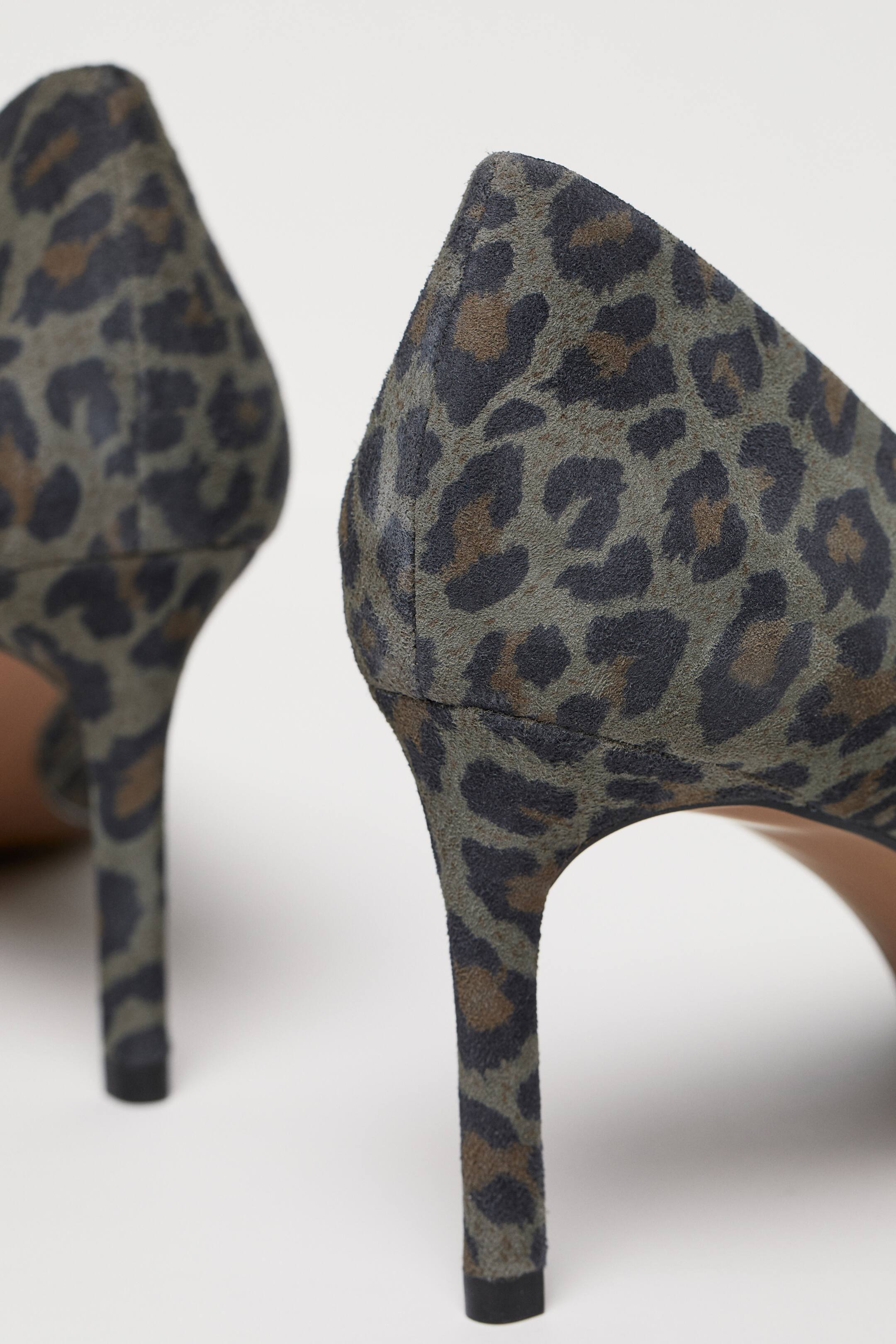 Zobrazit větší obrázek: Semišové lodičky - Zelená/leopardí potisk - ŽENY | H&M CZ 3