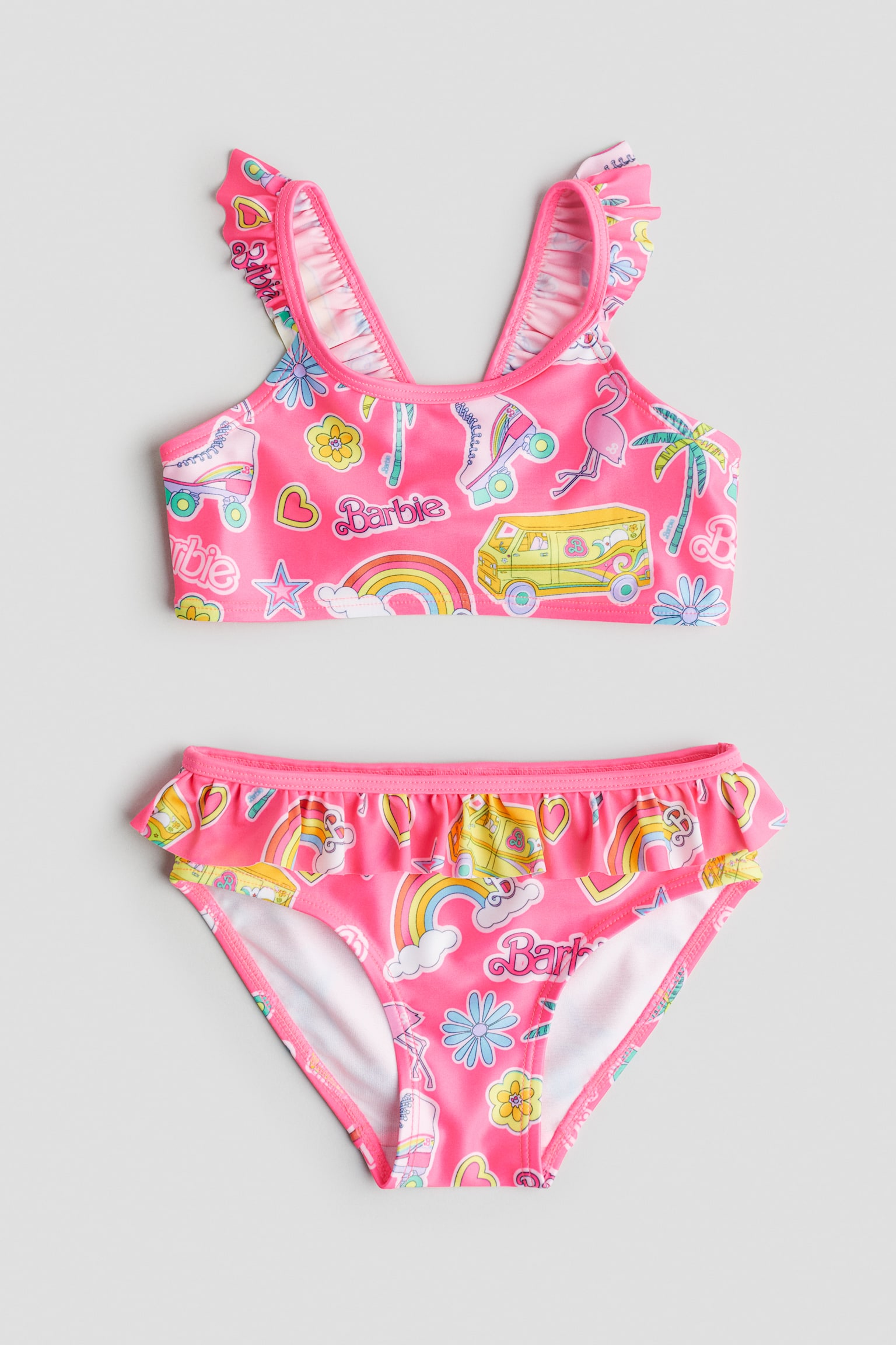 Flounce Print Bikini - Bright pink/Barbie/Pink/The Little Mermaid/Light purple/Frozen - 1