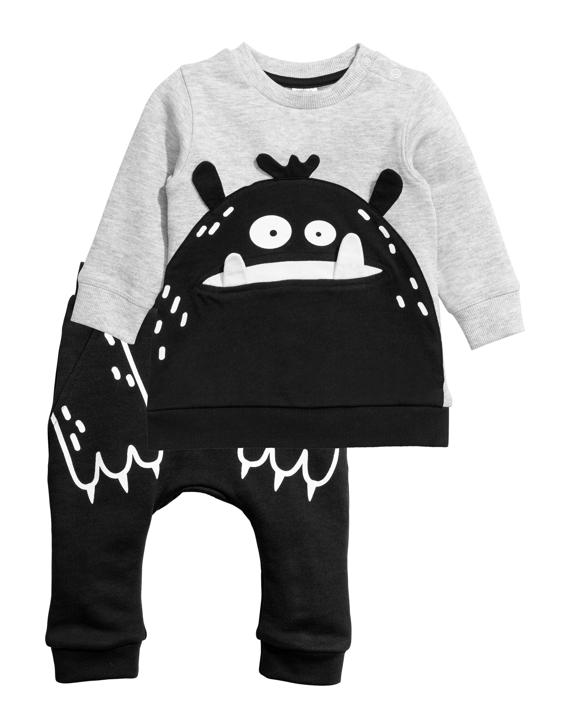 View larger image: Sweatshirt and joggers - Black/Monster - Kids | H&M GB 1