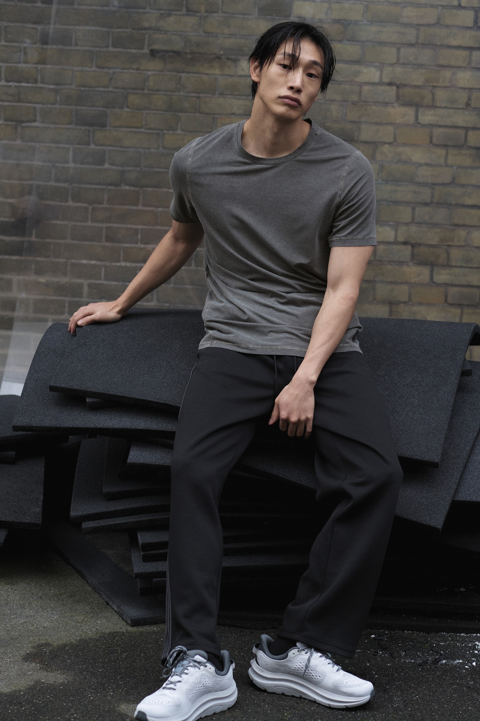 Sports T-shirt with DryMove™ - Gris oscuro/Rosa tenue - 6