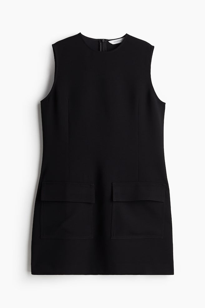 Minivestido con bolsillos - Negro/Verde vivo - 1