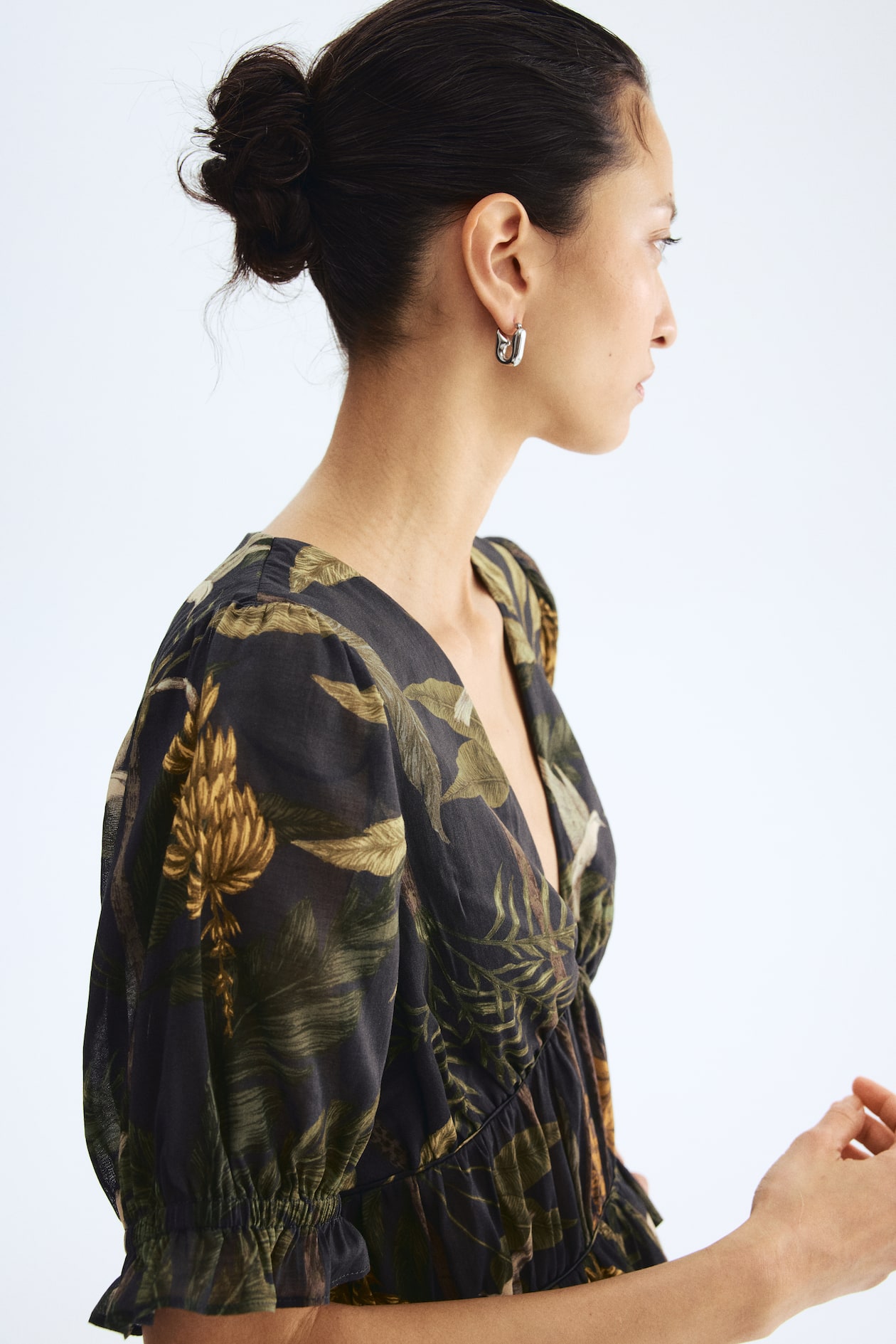 Viscose-Blend Gathered Top - image 3