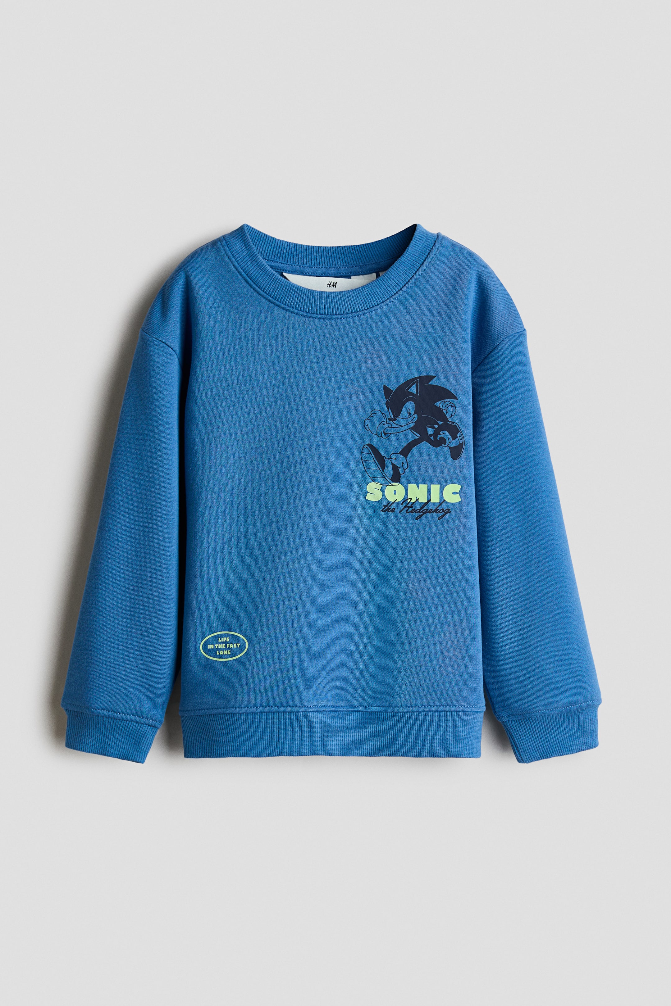 Ampliar la imagen: Sudadera con diseño e interior peinado - Azul/Sonic the Hedgehog - Kids | H&M MX 1