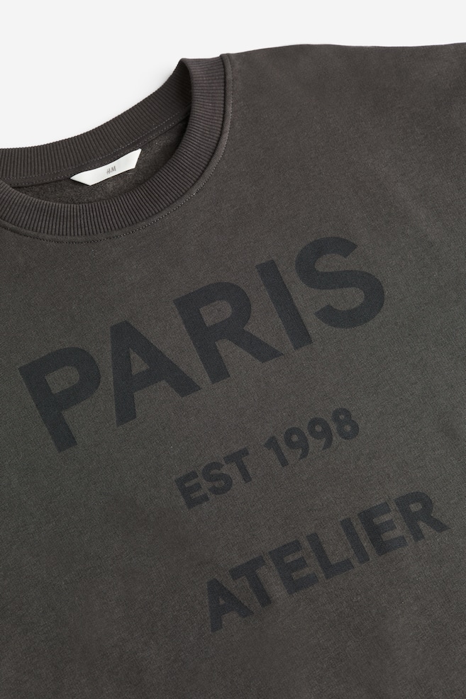 Printed sweatshirt - Dark grey/Paris/Light grey marl/Boston - 3
