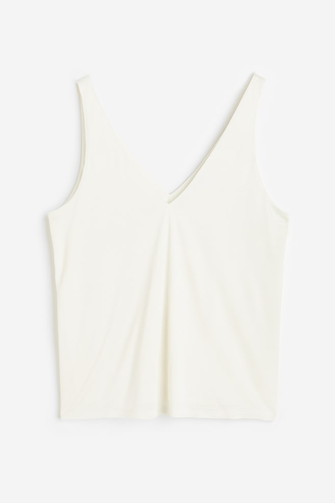 V-neck vest top - White/Black - 2