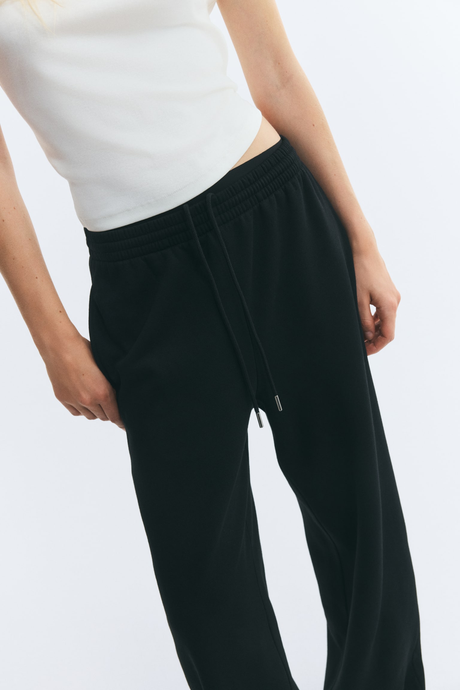 Женские брюки H&M Sweatpants, цвет: Чёрный — фото 3