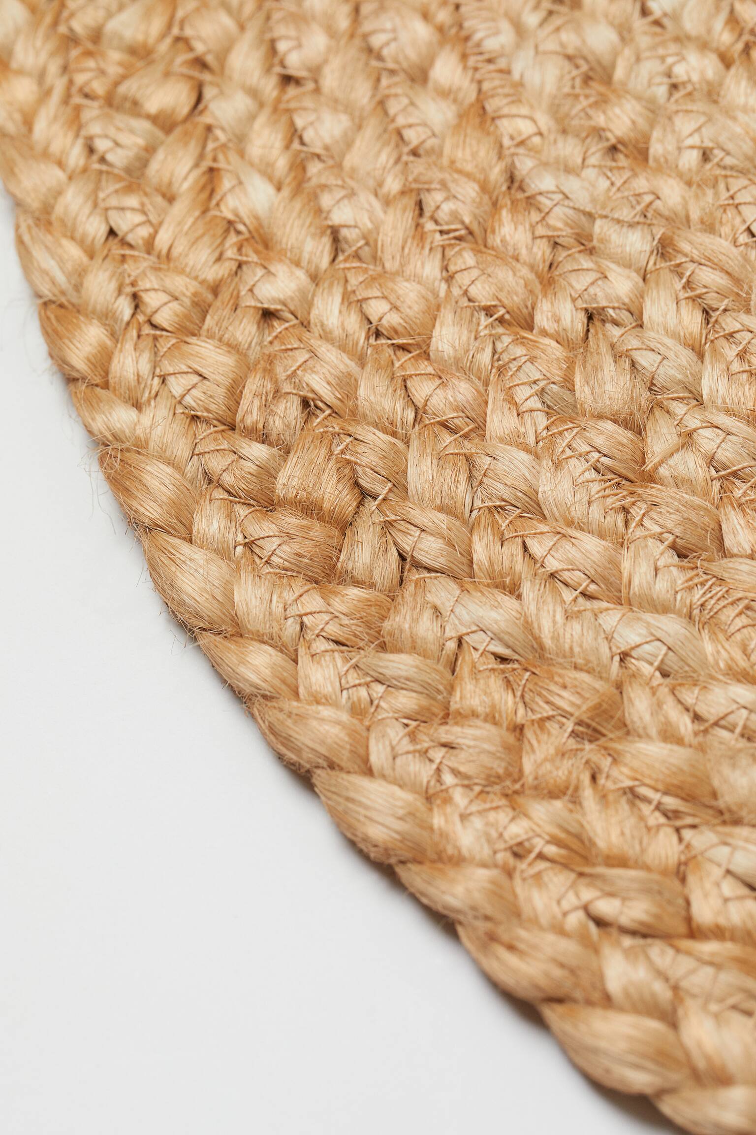 Jute oval doormat Light beige Home All H&M GB