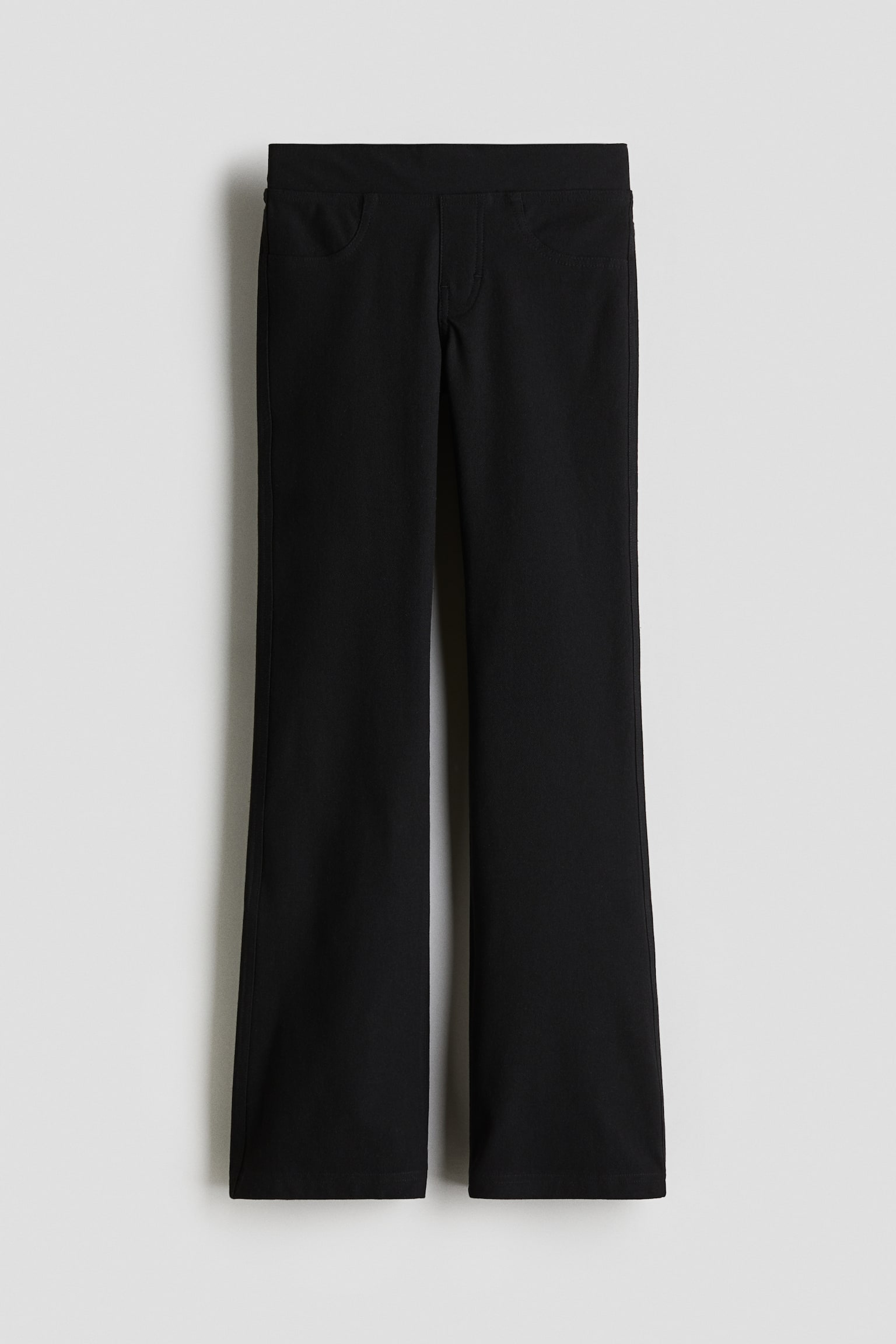 Детские джинсы H&M Denim-Look Flared Jeggings, цвет: Чёрный — фото 1