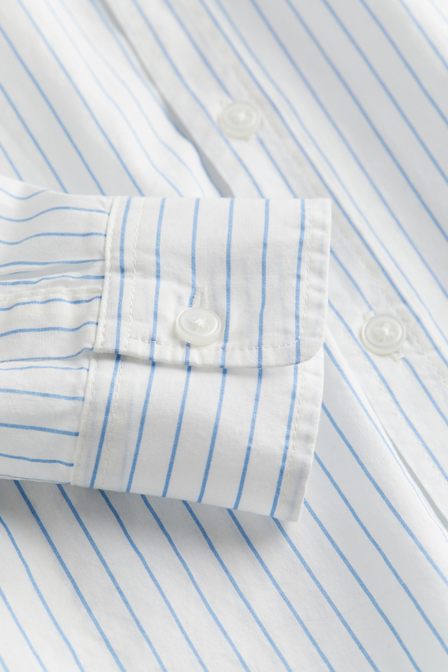 Cotton shirt - White/Blue striped/Light blue/White - 2