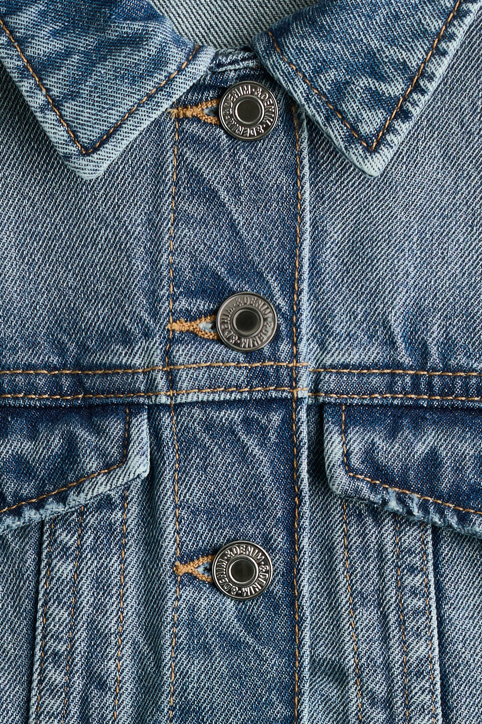 Детская куртка H&M Denim, цвет: Джинсовый синий — фото 2