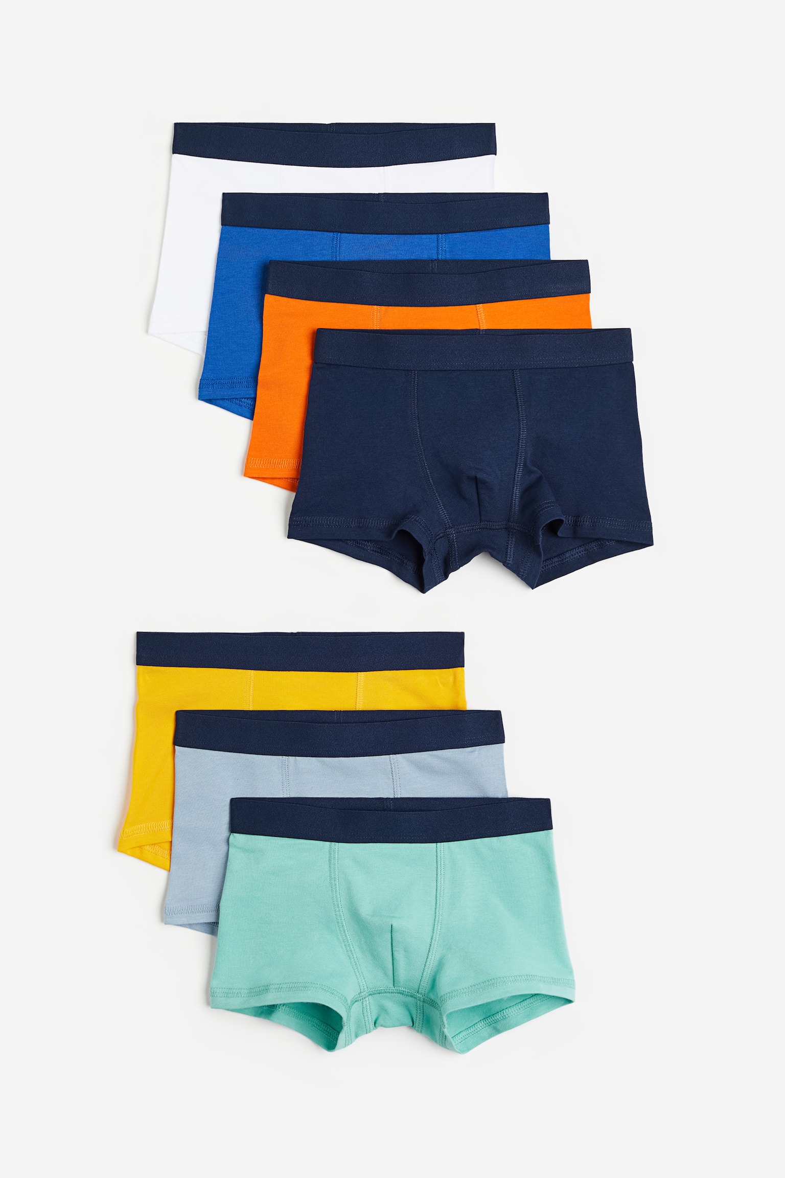 7-pack trunks - Bright blue/Orange/Navy blue/Light grey marl - 1