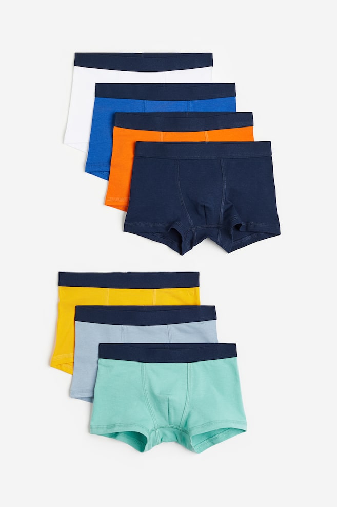 7-pak boxershorts - Klar blå/Orange/Marineblå/Lysegråmeleret - 1