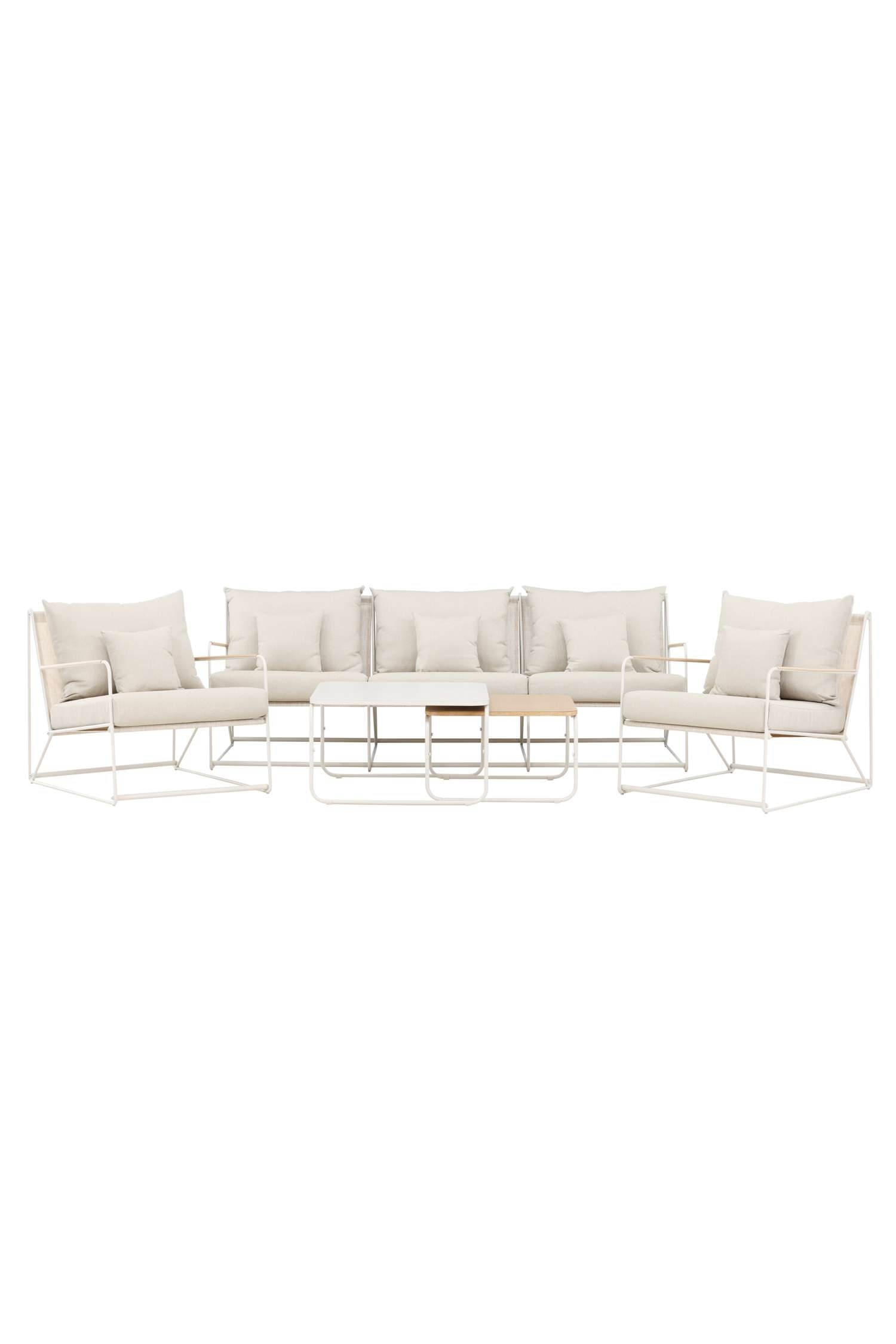 Set Di Divani Palazzo - Acciaio, Beige