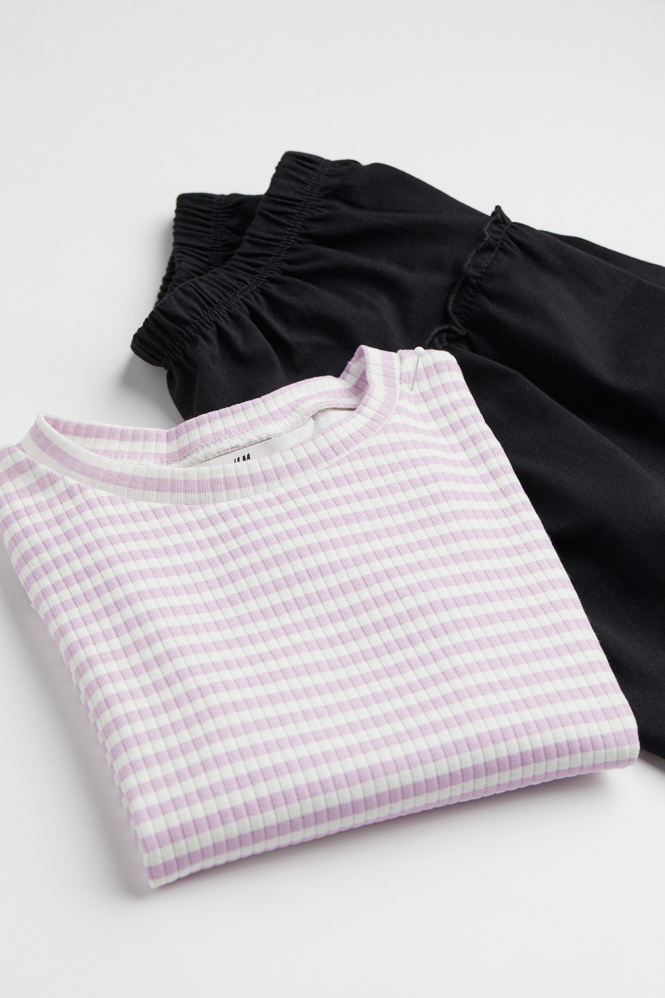 View larger image: 2-piece cotton set - Light purple/Striped - Kids | H&M IN 2