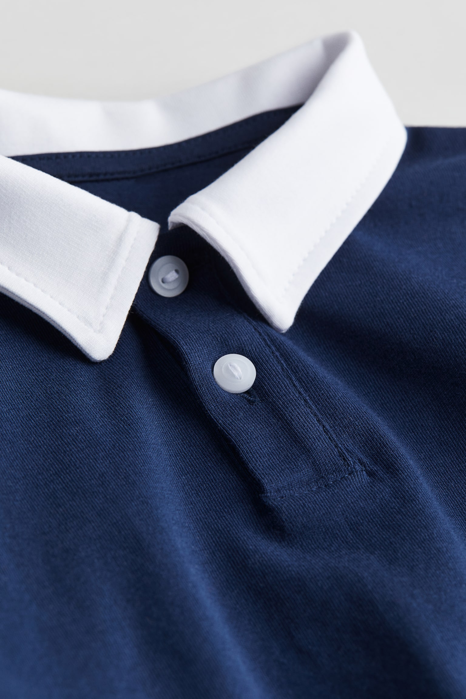 Cotton jersey polo shirt - Dark blue - 2