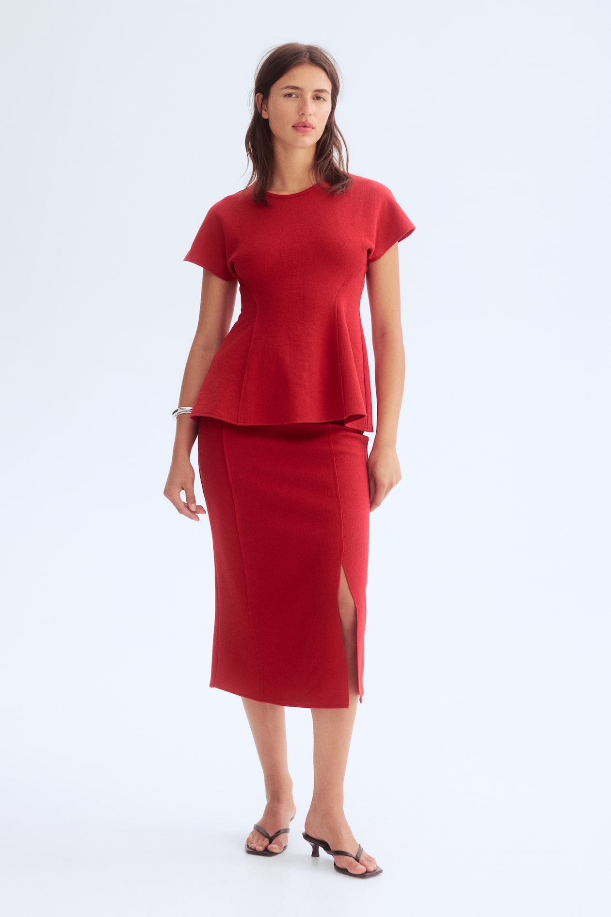 Fine-Knit Flared Top - image 5
