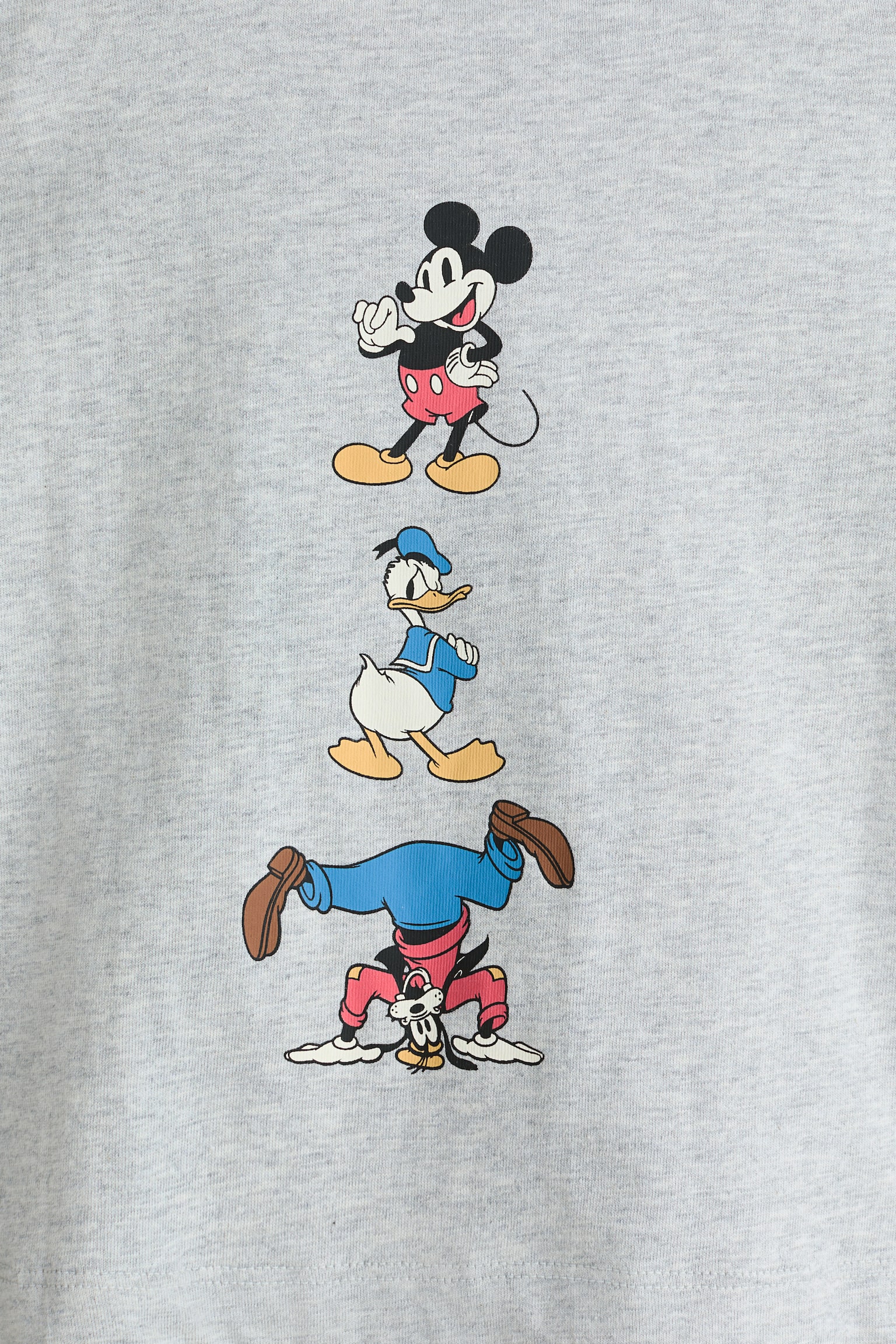Motif-detail T-shirt - Light grey/Mickey Mouse/Light blue/Snoopy - 2