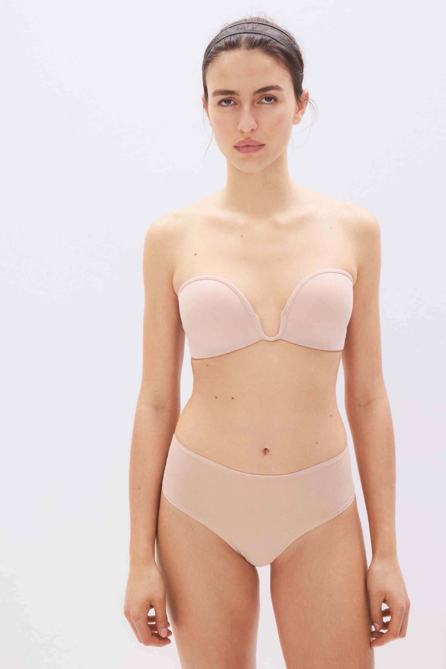 Non-wired push-up balconette bra - 5