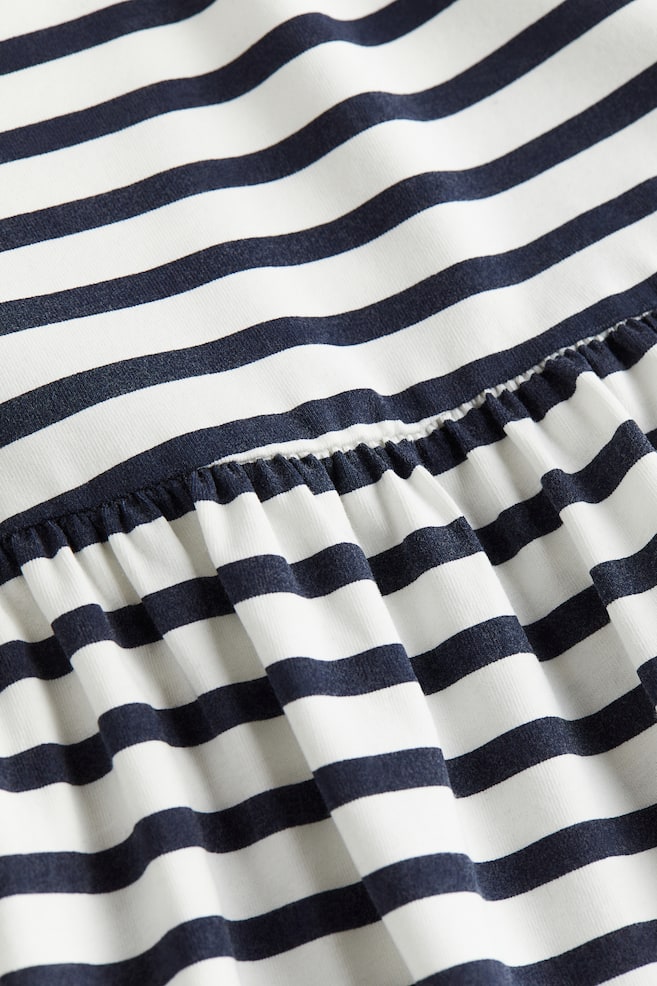 Patterned cotton dress - Dark blue/Striped/Dark grey/Hearts - 5