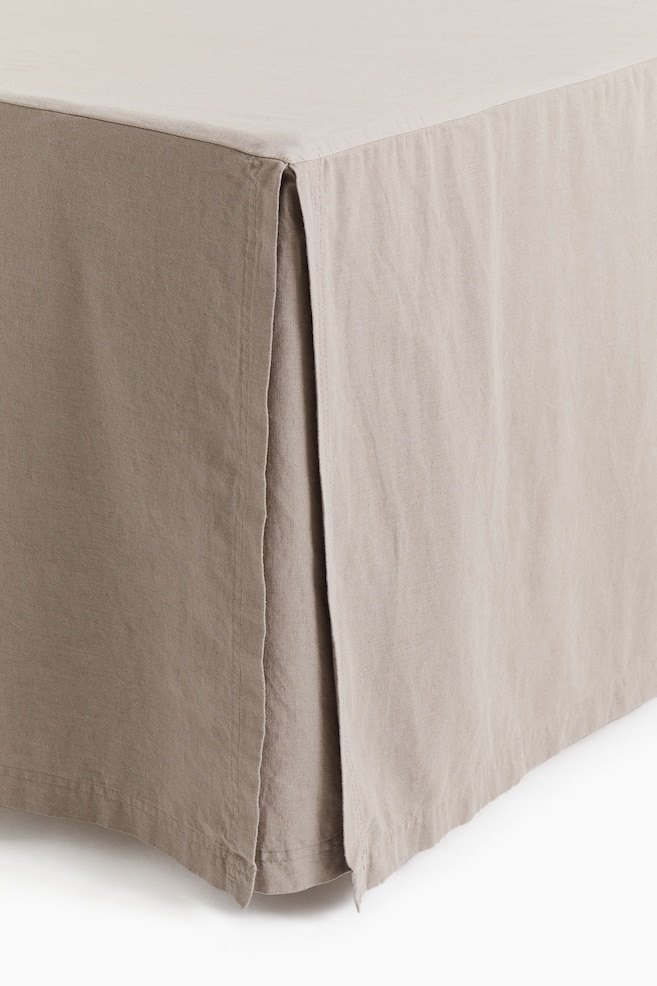 Linen-blend single valance - Mole/Light beige/White/Light grey - 1