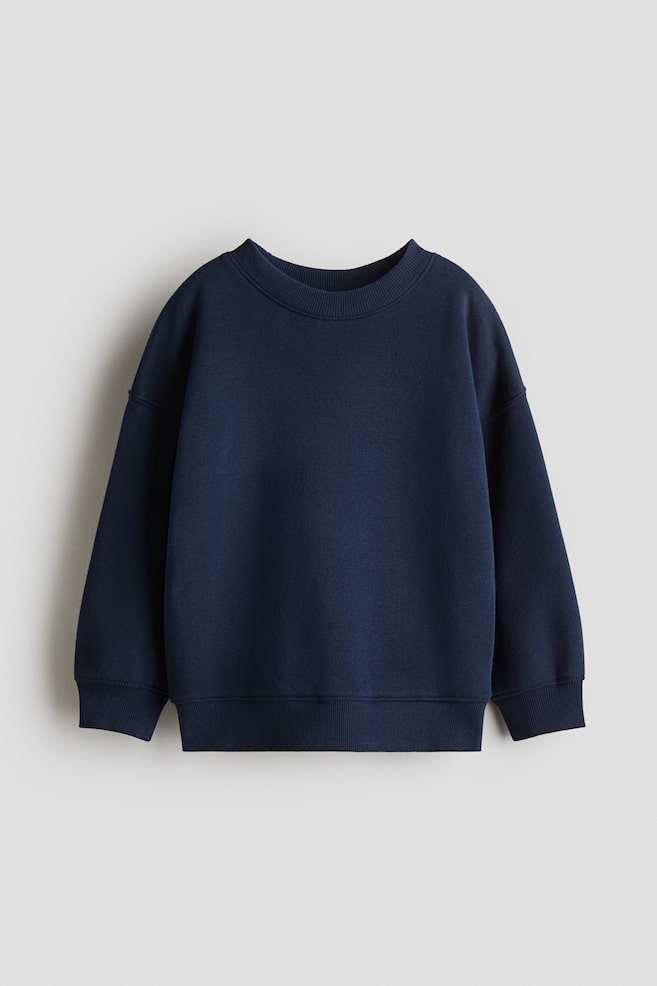 Oversized brushed-inside sweatshirt - Navy blue/Dark green/Light blue/Light turquoise/Green/Red/Dusty blue/Light blue/Dark grey/Green - 1