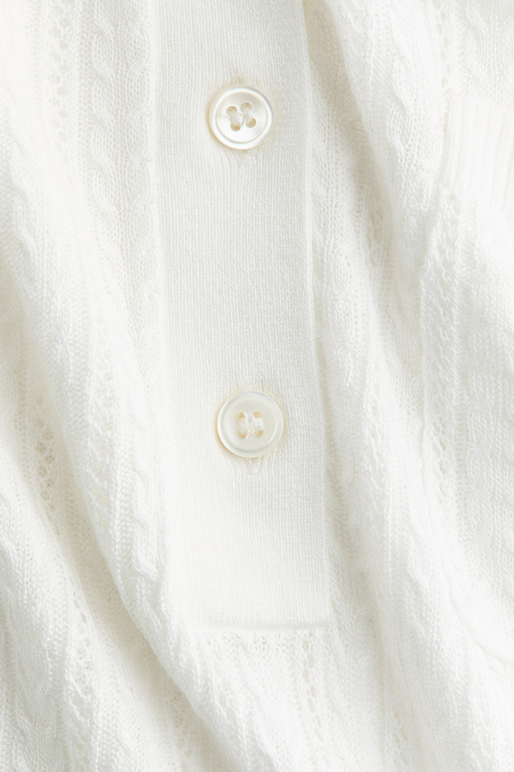 Pointelle-Knit Polo Shirt
