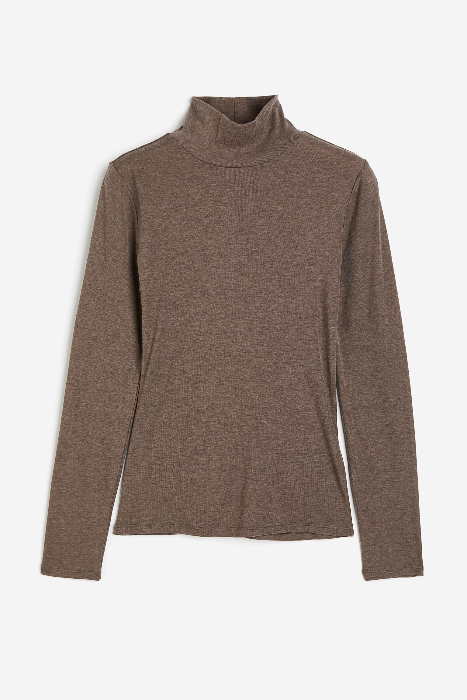 High Neck Top - Brown/Dark grey - 1