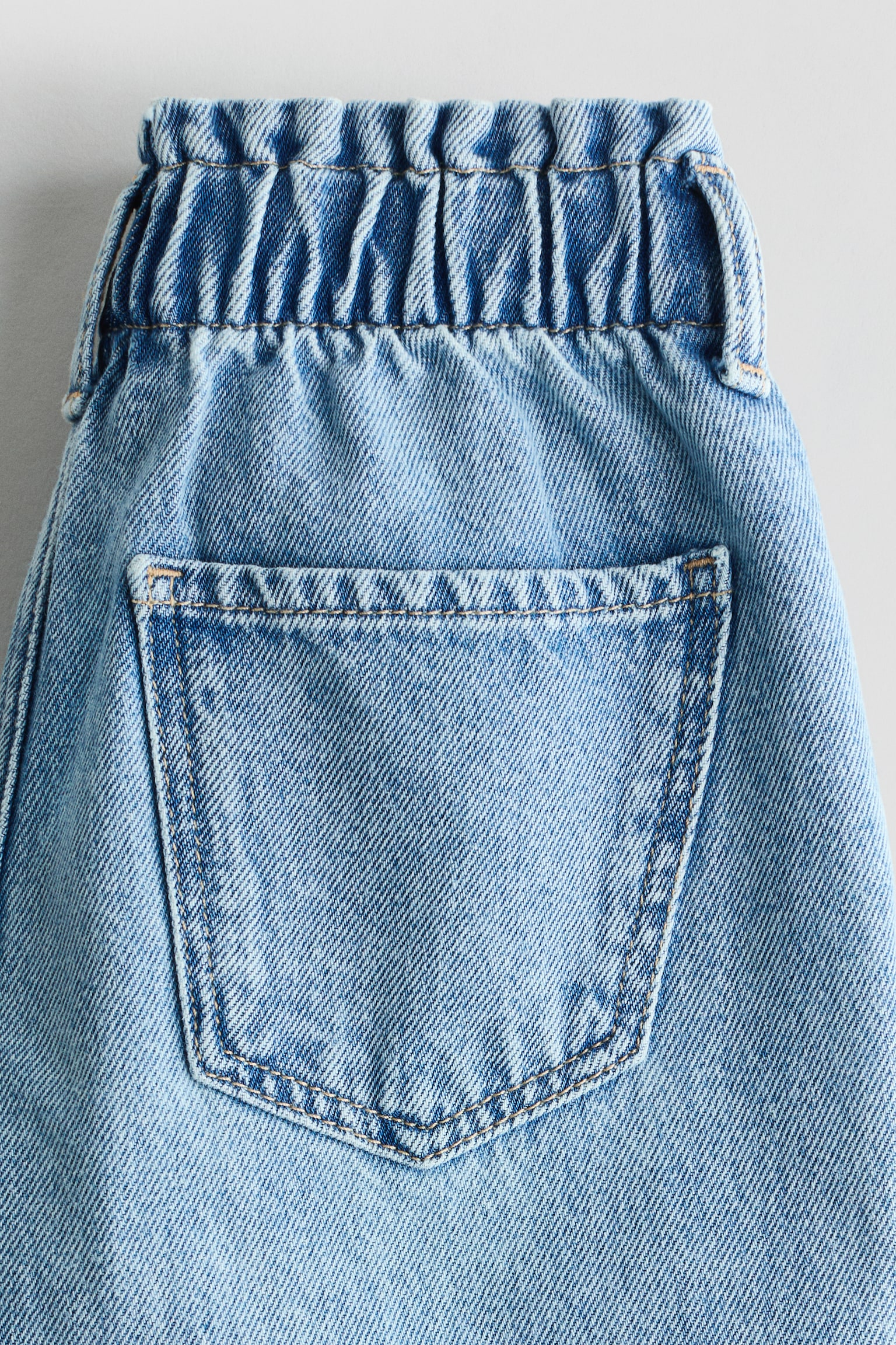 Relaxed paper bag jeans - Light denim blue/Light pink/Denim blue/Light denim blue/Light denim blue/Light beige/Denim blue - 3