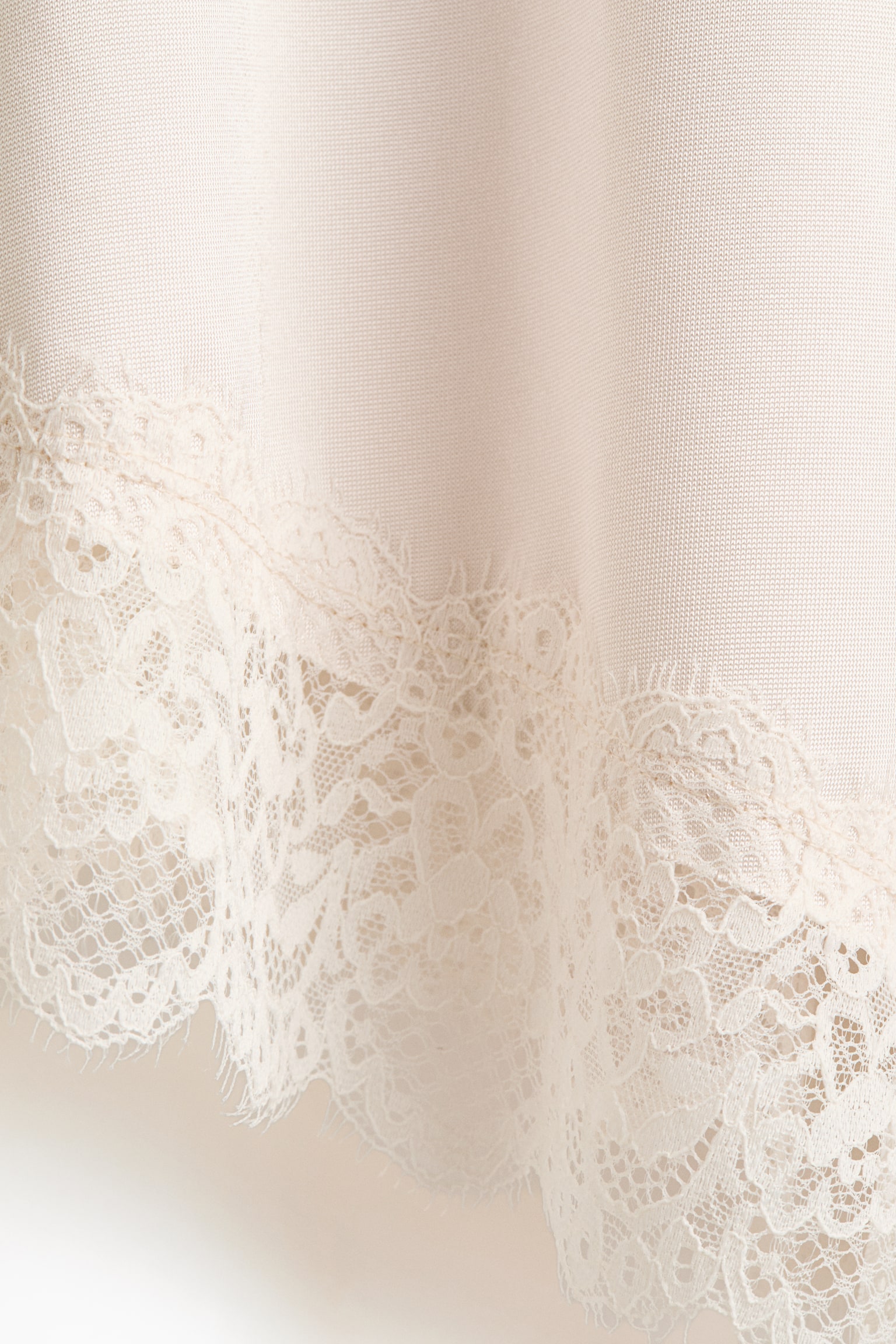 Abito con spalline sottili e pizzo - Rosa cipria pallido - 2