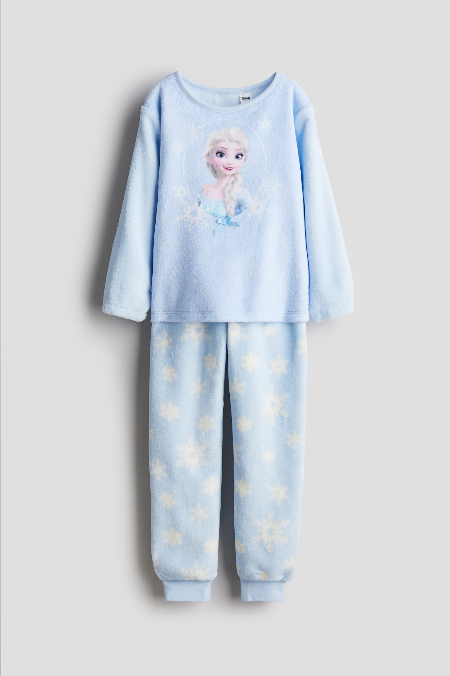 Printed velour pyjamas - Light blue/Frozen/White/Minnie Mouse - 1