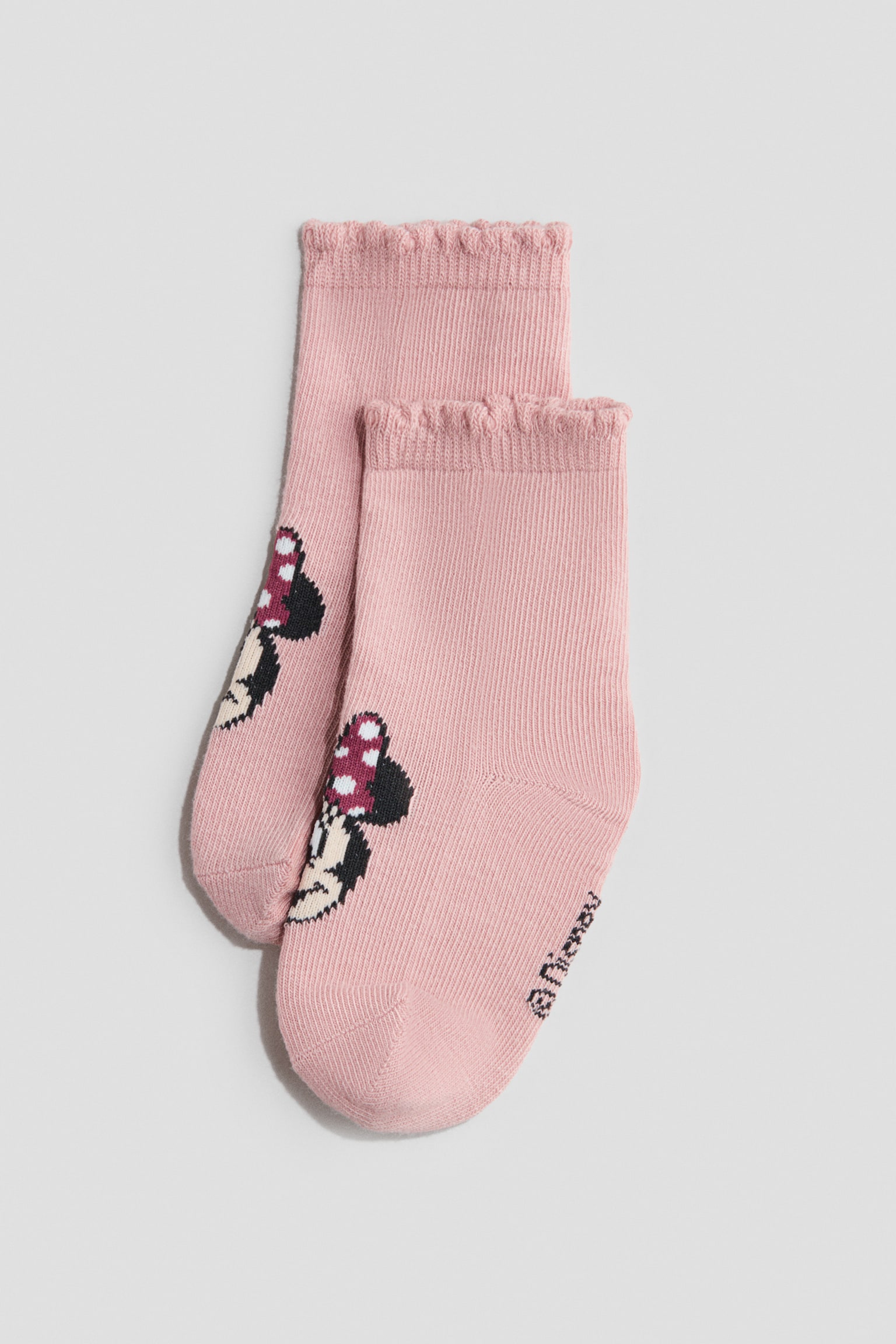Носки для детей, жаккард, 3 шт. — H&M, цвет: Розовый — фото 2