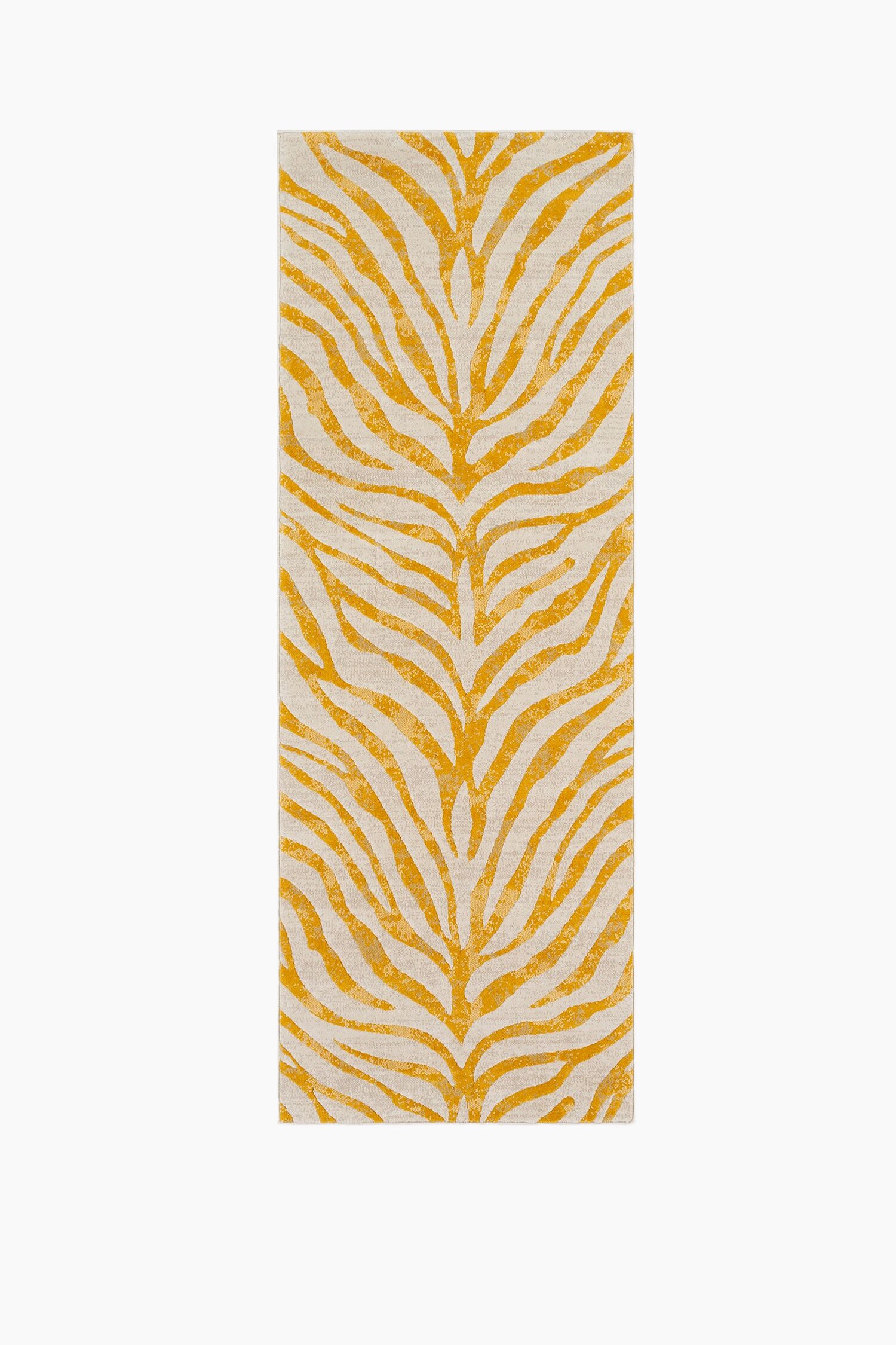 City Animal Print Zebra Boho Rug - Yellow/Grey/Beige