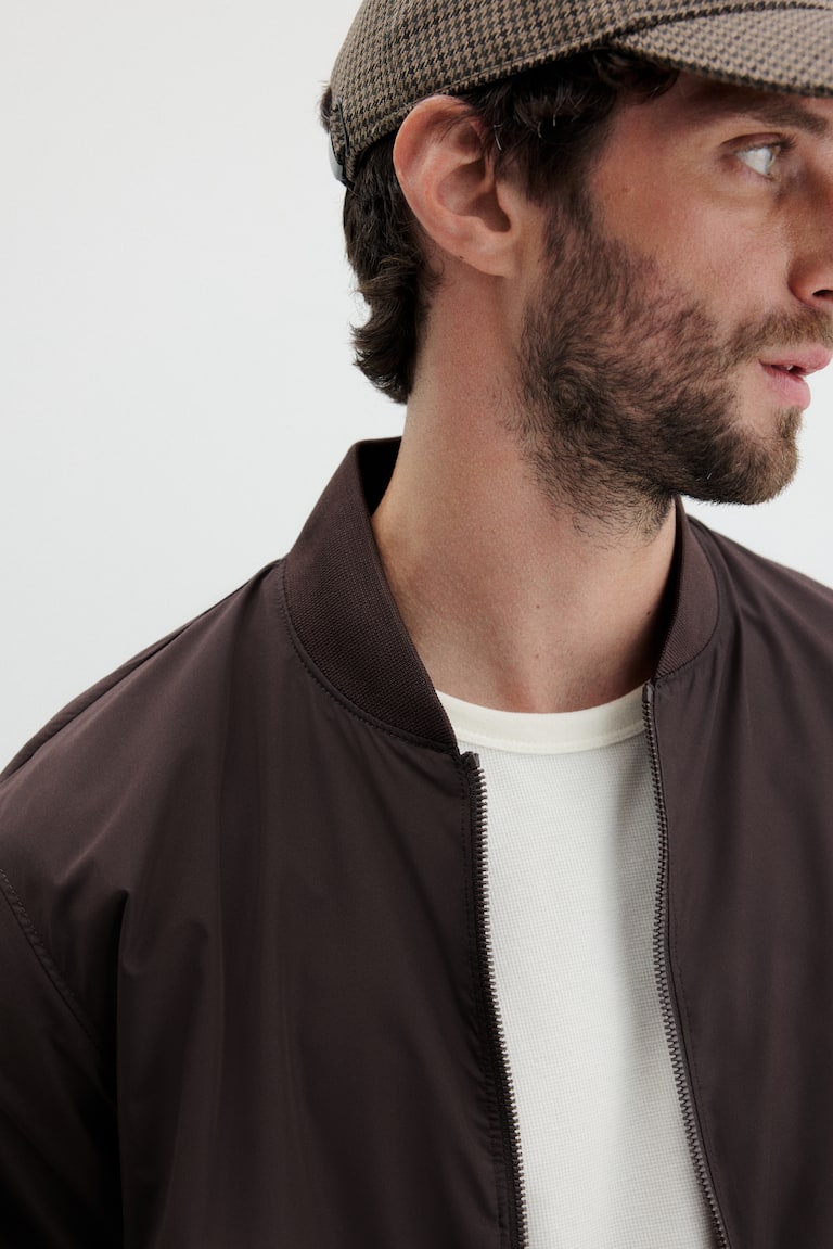 Regular Fit Lightweight bomber jacket Brown Men H&M IN