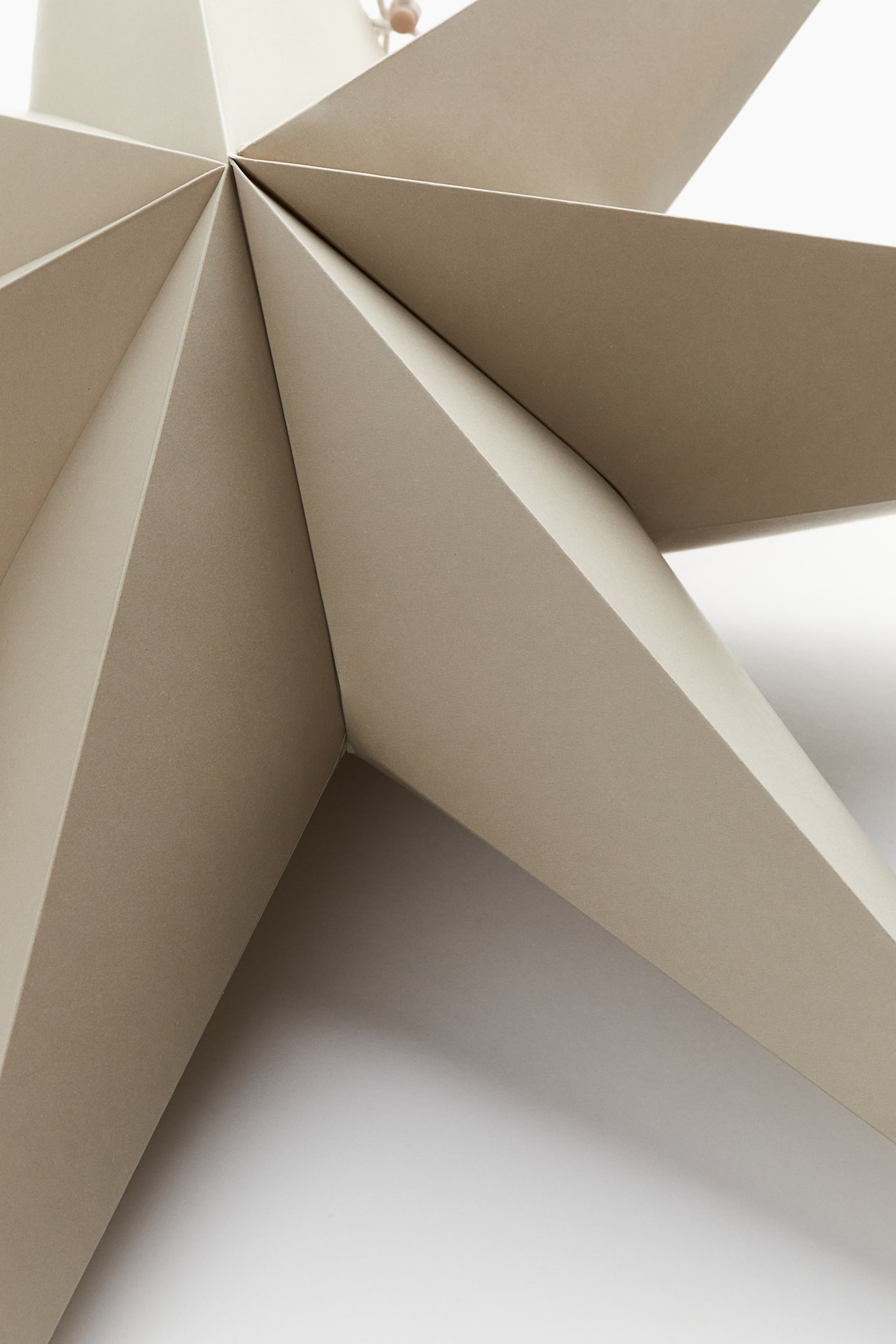 Plain series large paper star - Light dusty beige/White - 2