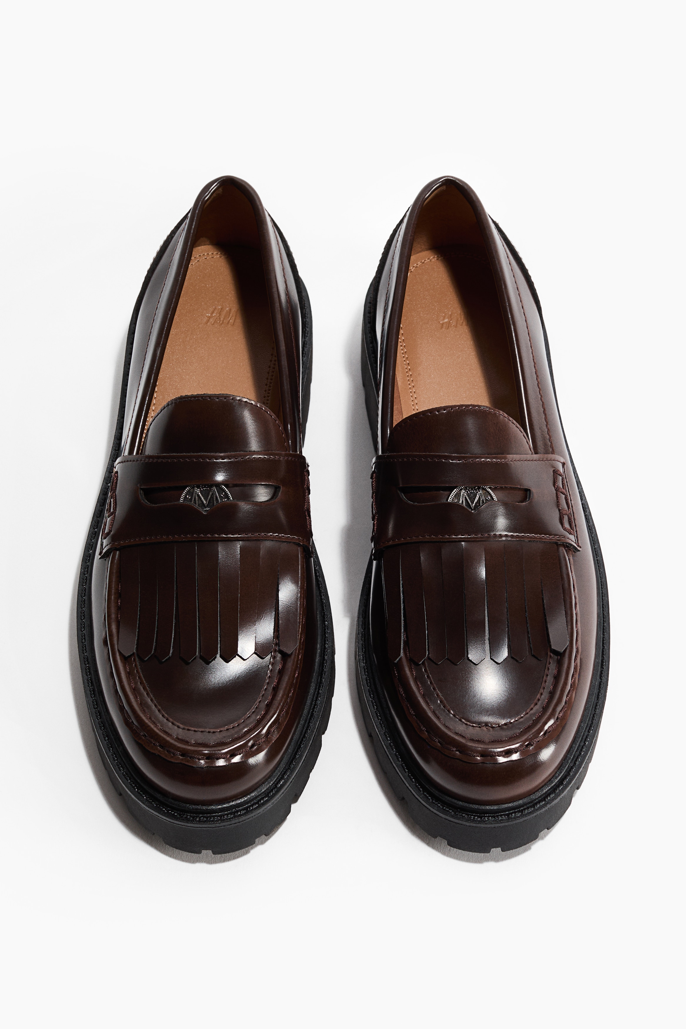 Loafer mit Fransenbesatz - Dunkelbraun/Schwarz