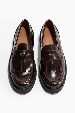 Loafers med fransar