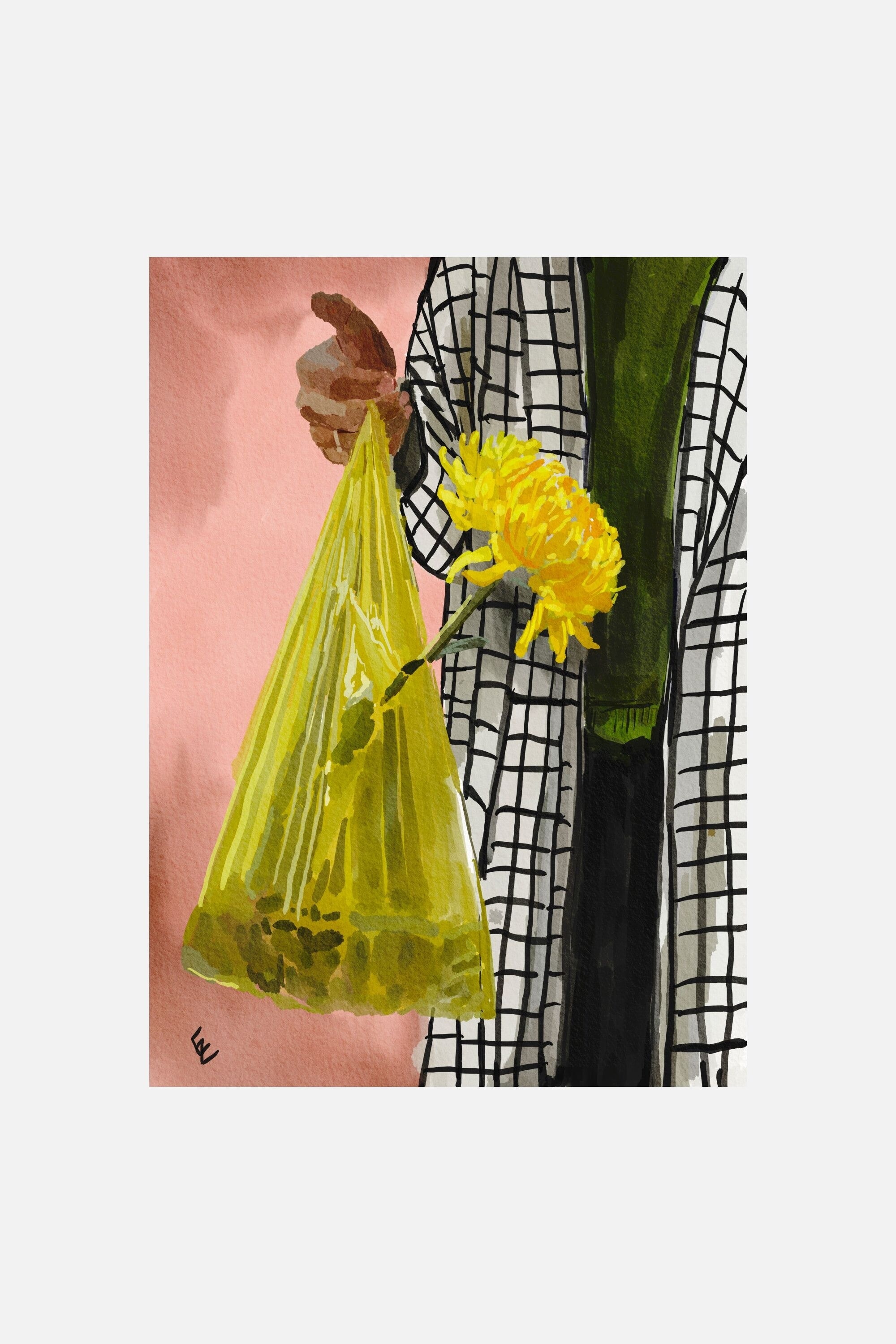 Ekaterina Zagorska - Yellow Flower, Plastic Bag - Flor Amarela