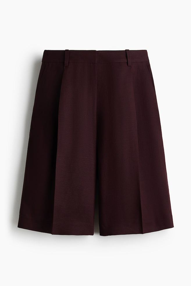 Bermudashorts - Pflaumenlila/Hellbeige/Dunkelbraun - 1