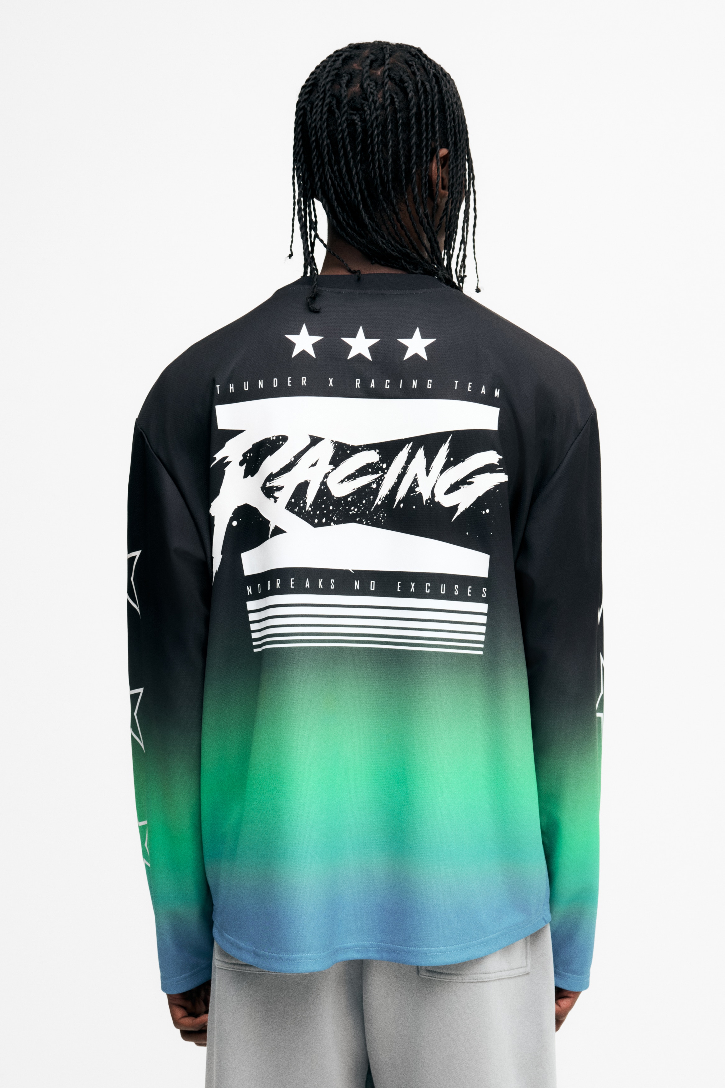 Men's Black/TXRT Loose-Fit Long-Sleeved Mesh Shirt | H&M CA