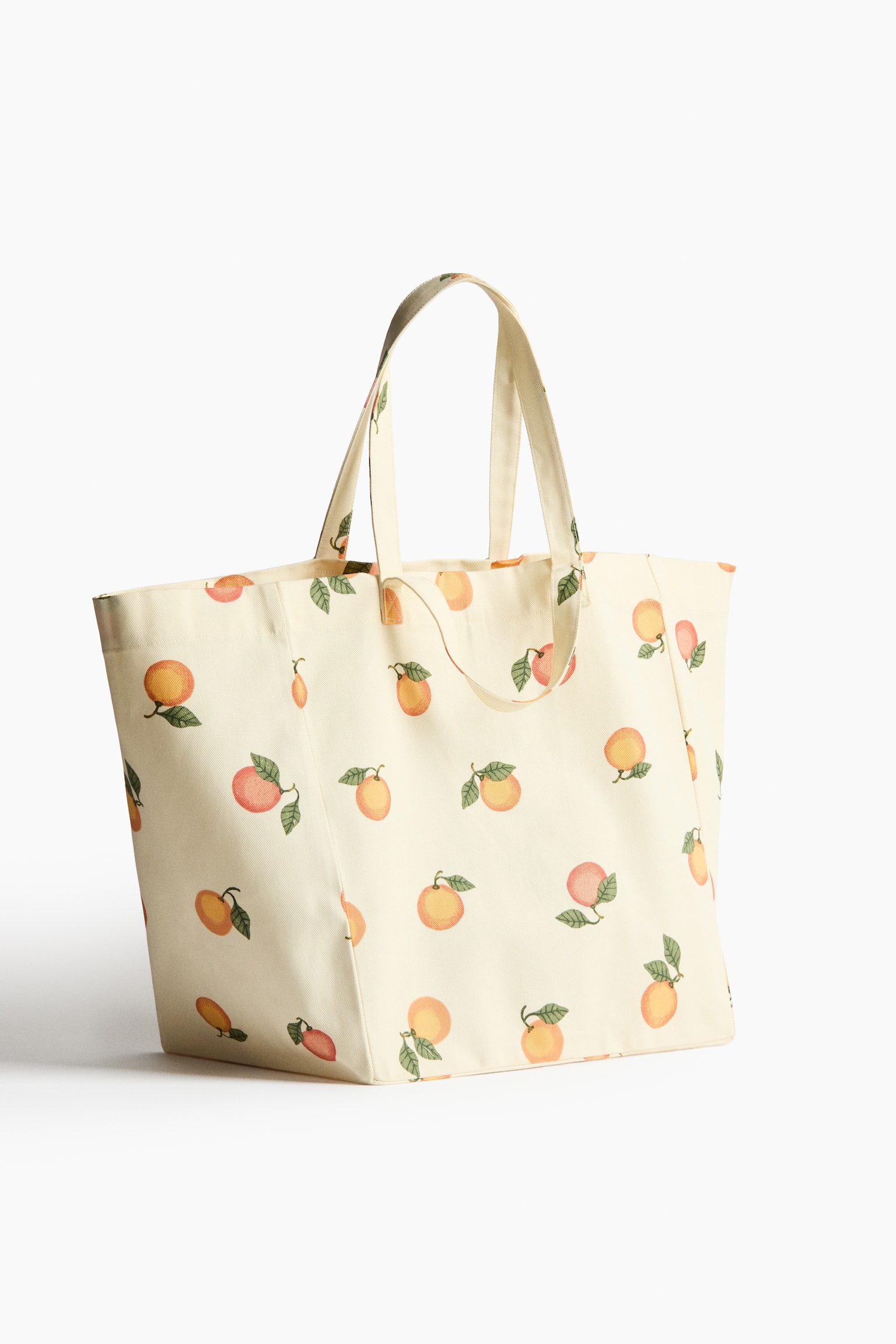 Patterned beach bag - Light yellow/Fruits/Light beige/Lemons/Cream/Fish - 3