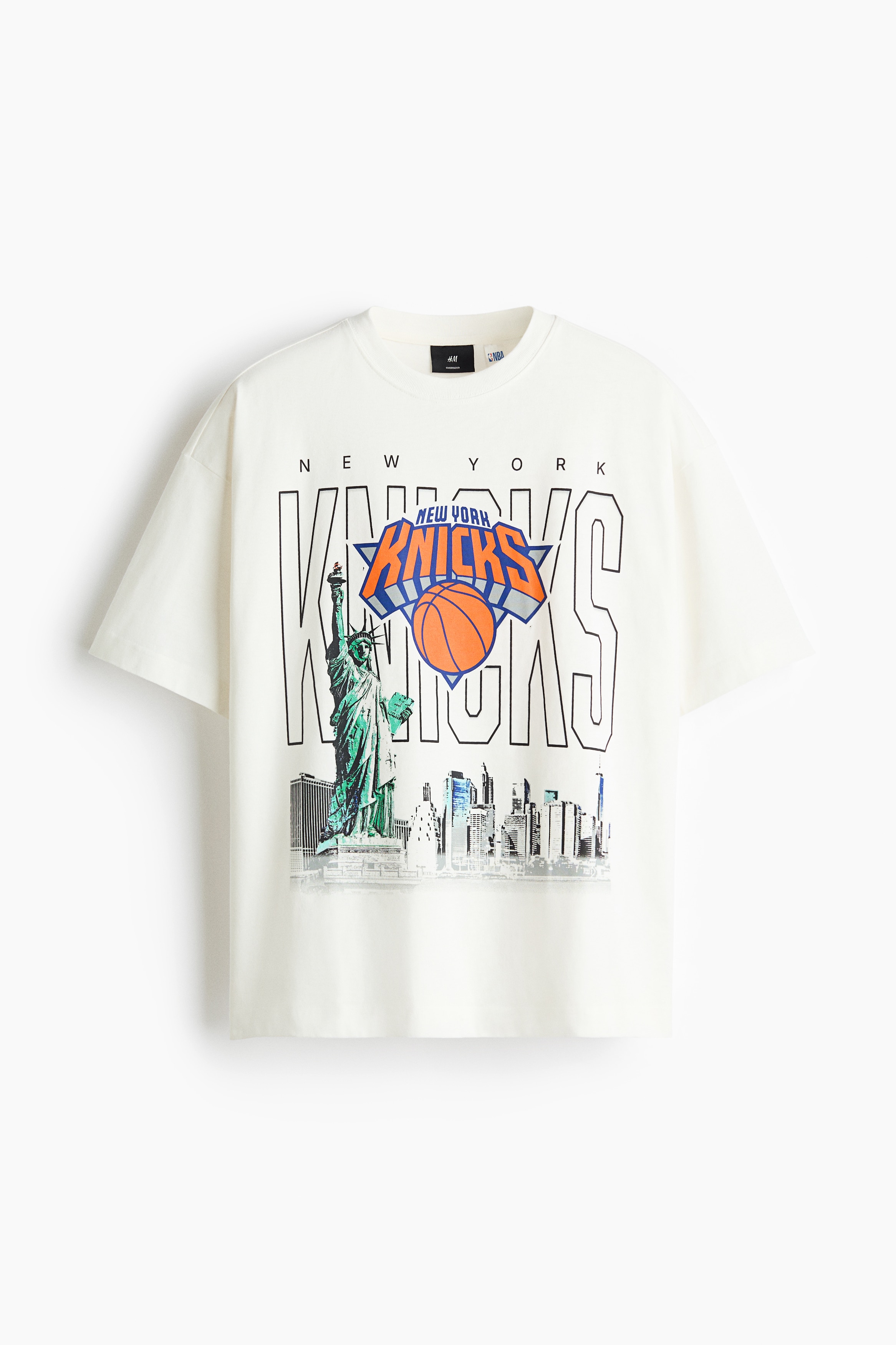 T-shirt Oversized Fit - Vit/NBA/Vit/NBA/Svart/Iron Maiden/Svart/NBA/Svart/Gorillaz/Svart/Guns N' Roses/Crèmevit/Red Hot Chili Peppers/Vit/Nas