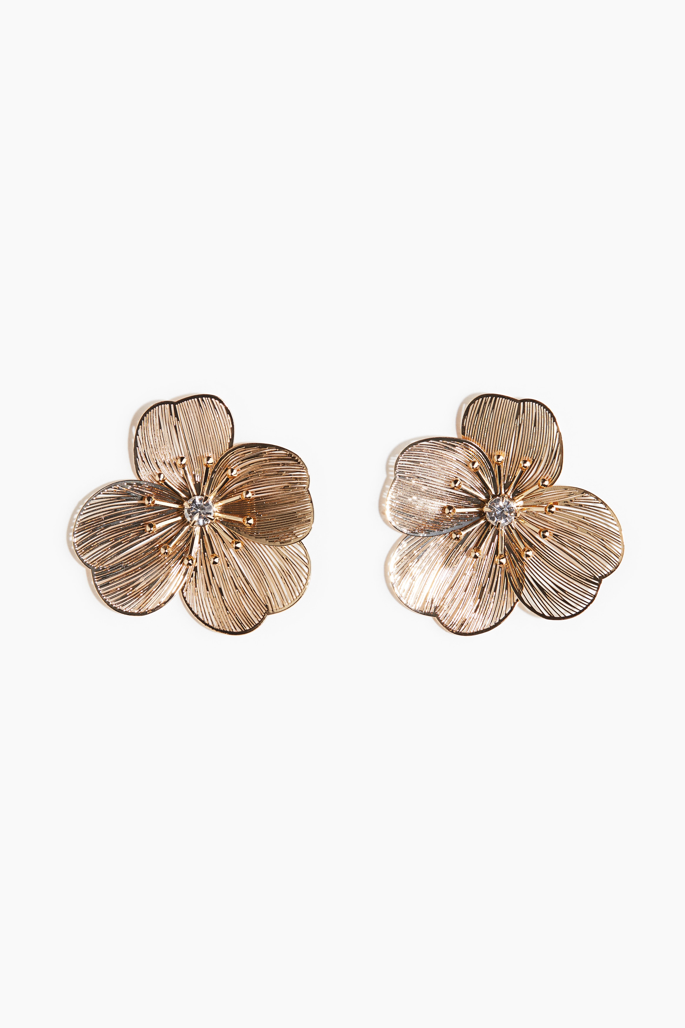 Brincos em forma de flor - Dourado