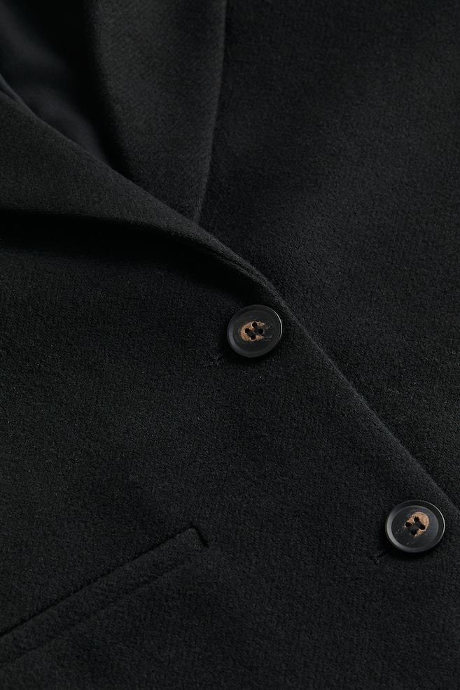 Single-breasted coat - Black/Dark grey - 6
