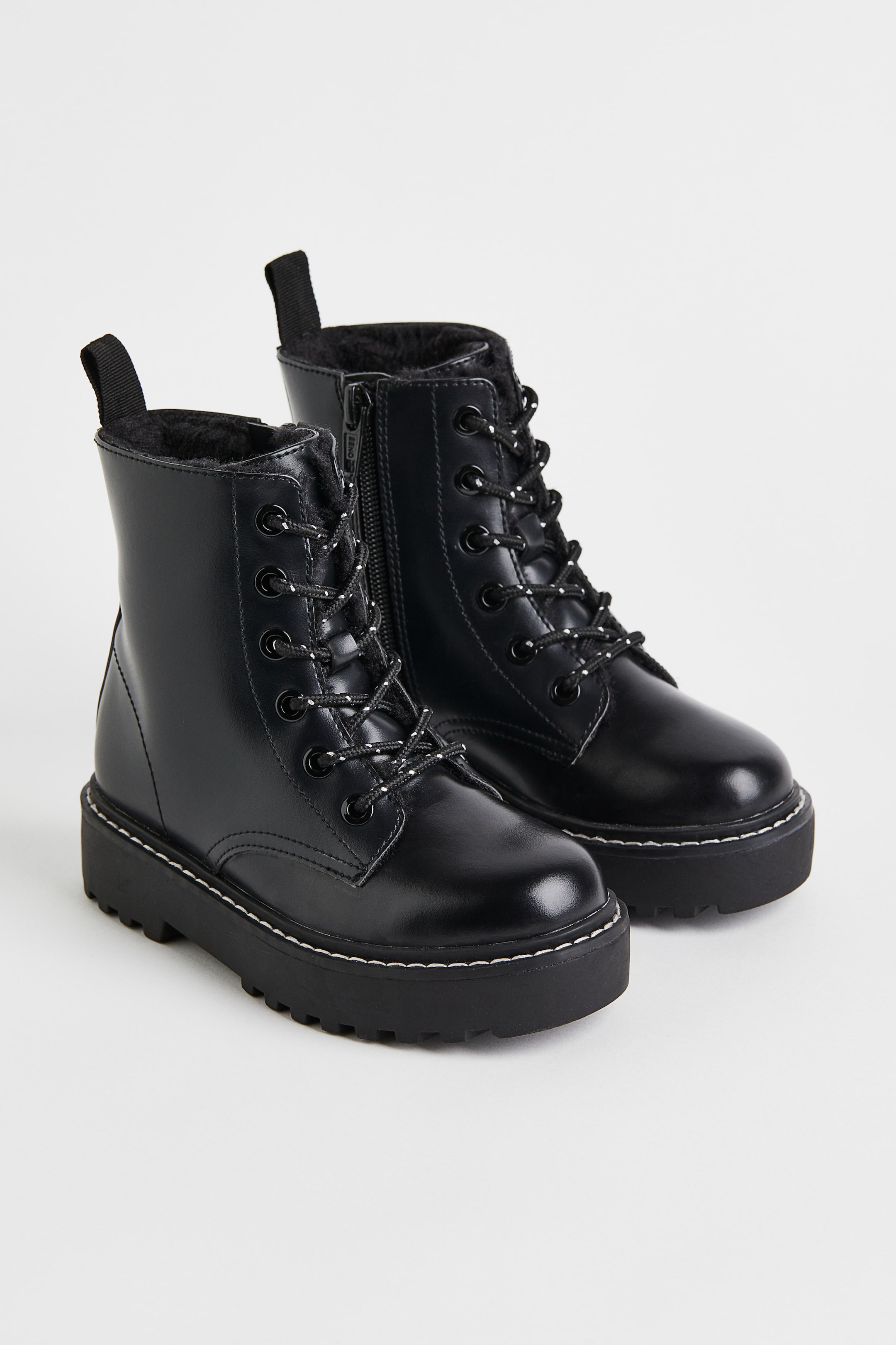 Warm-lined boots - No heel - Black - Kids | H&M GB