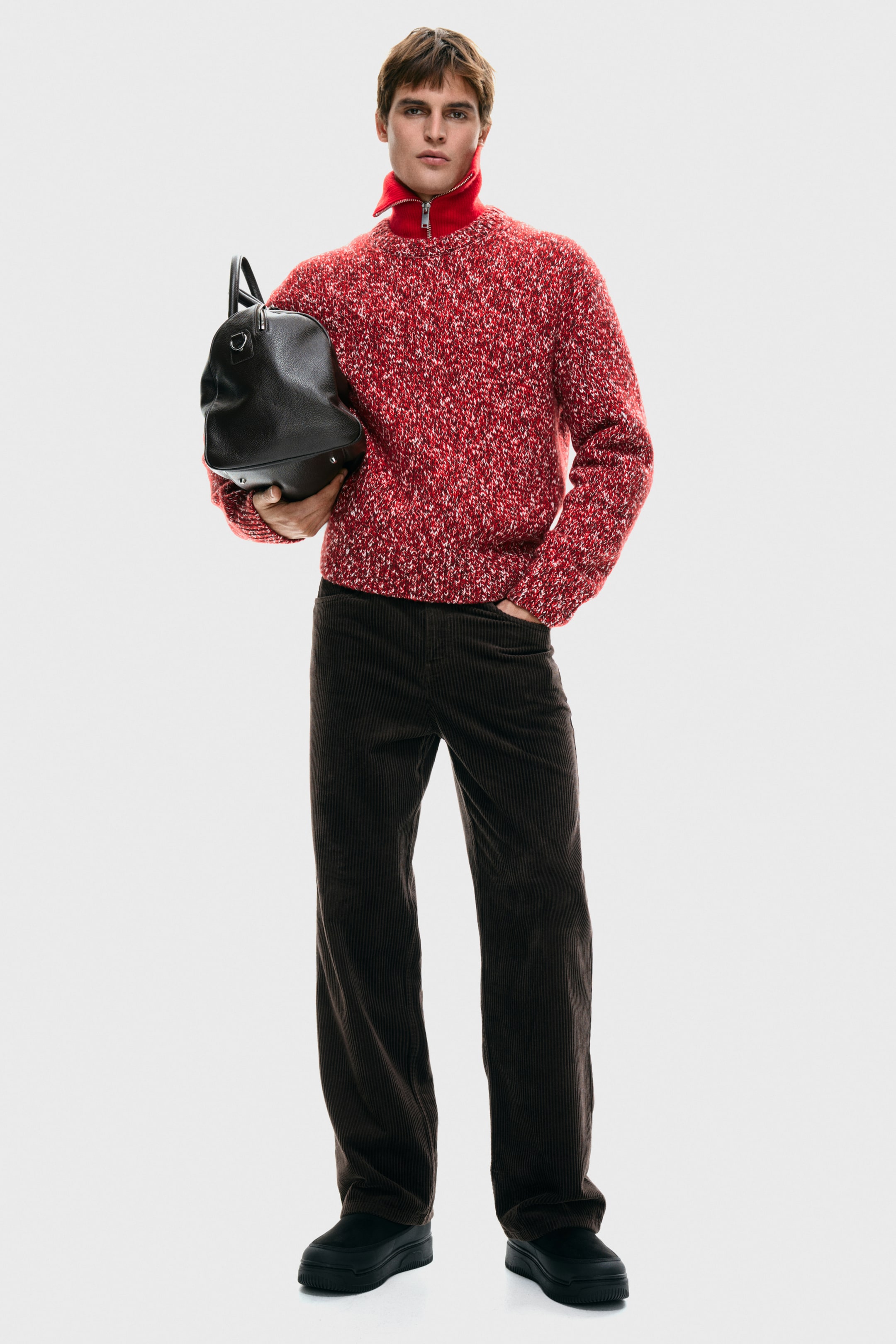 View larger image: Loose Fit Wool-blend jumper - Red marl - Men | H&M IN 1
