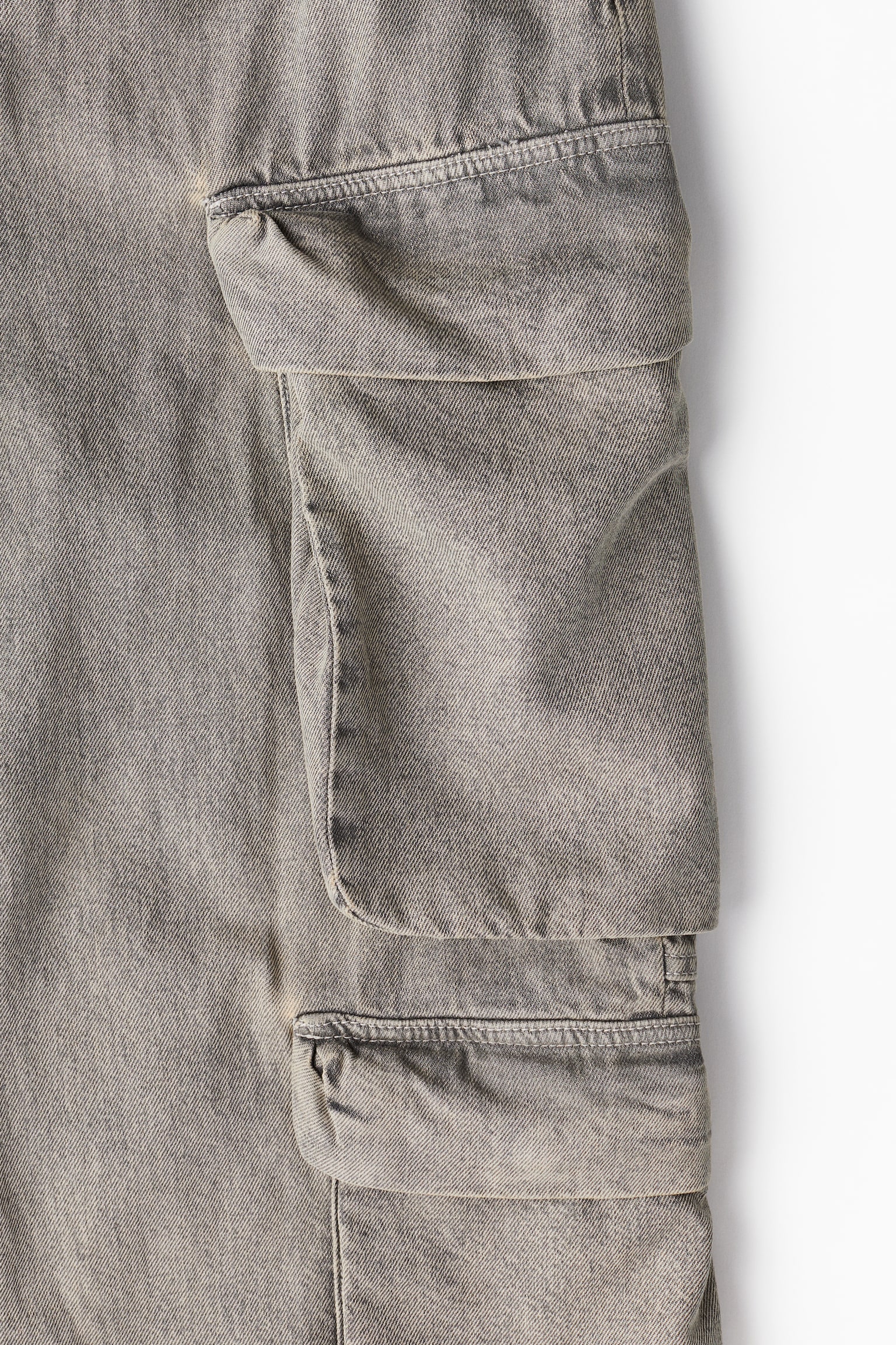 Baggy Cargo Jeans - Beige denim/Noir denim - 6