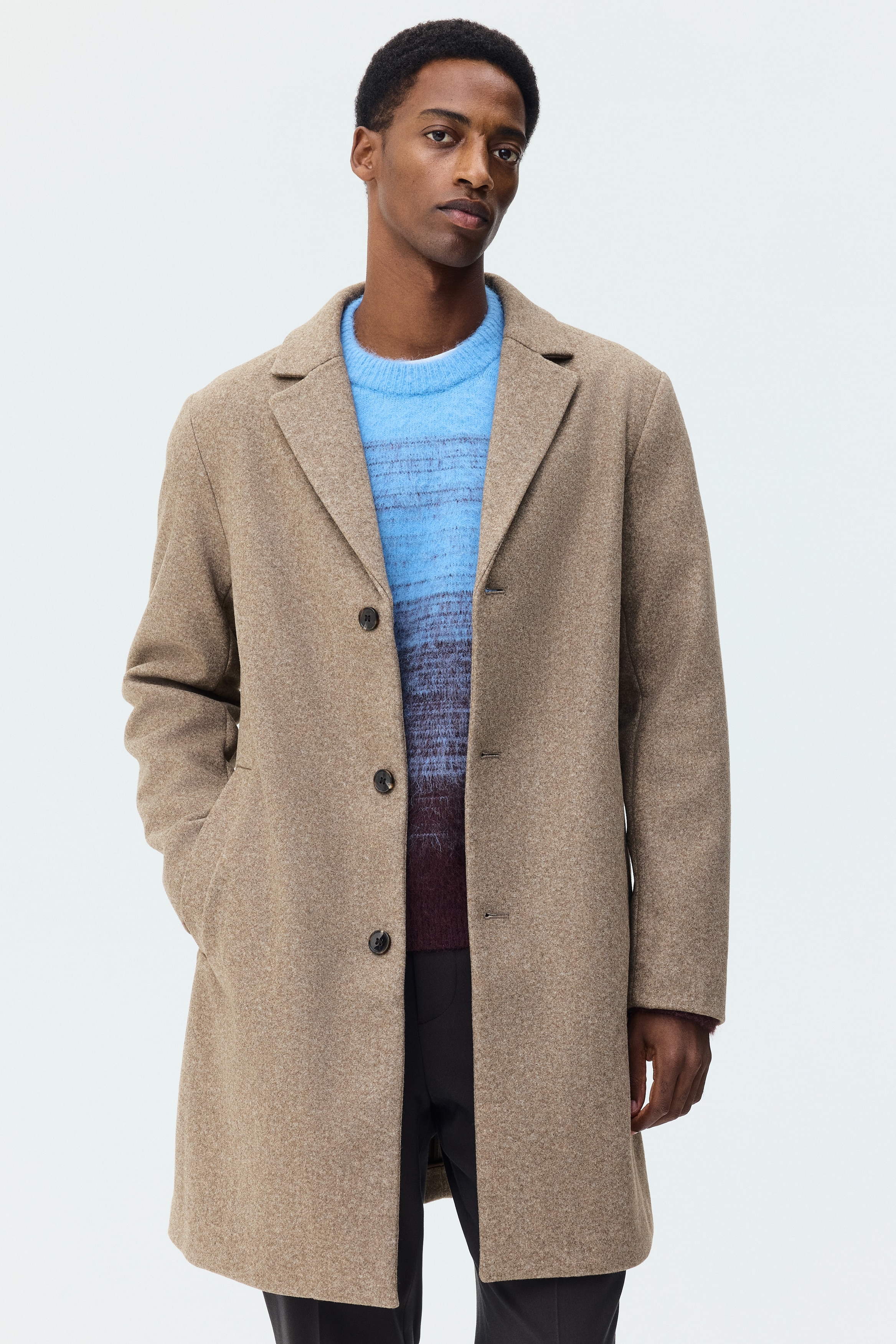 シングルブレストコート - ベージュ - Men | H&M JP